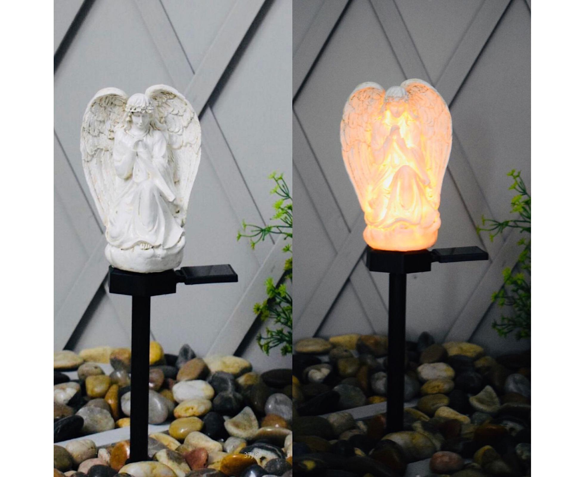 Solar Angel Stake Light Garden Decor - A - Image 3