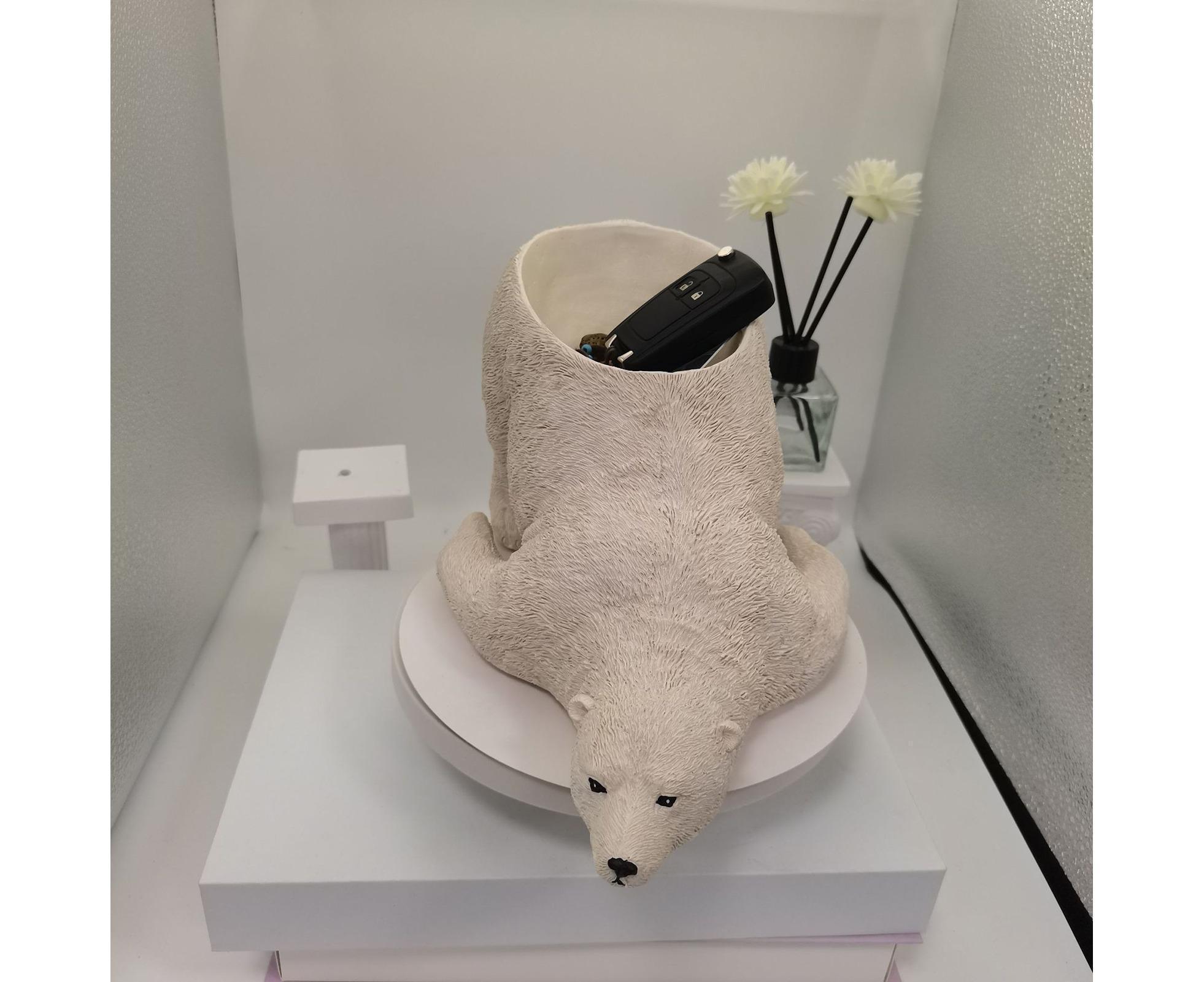 Polar Bear Craft Decorative Entrance Holder - White - Image 4