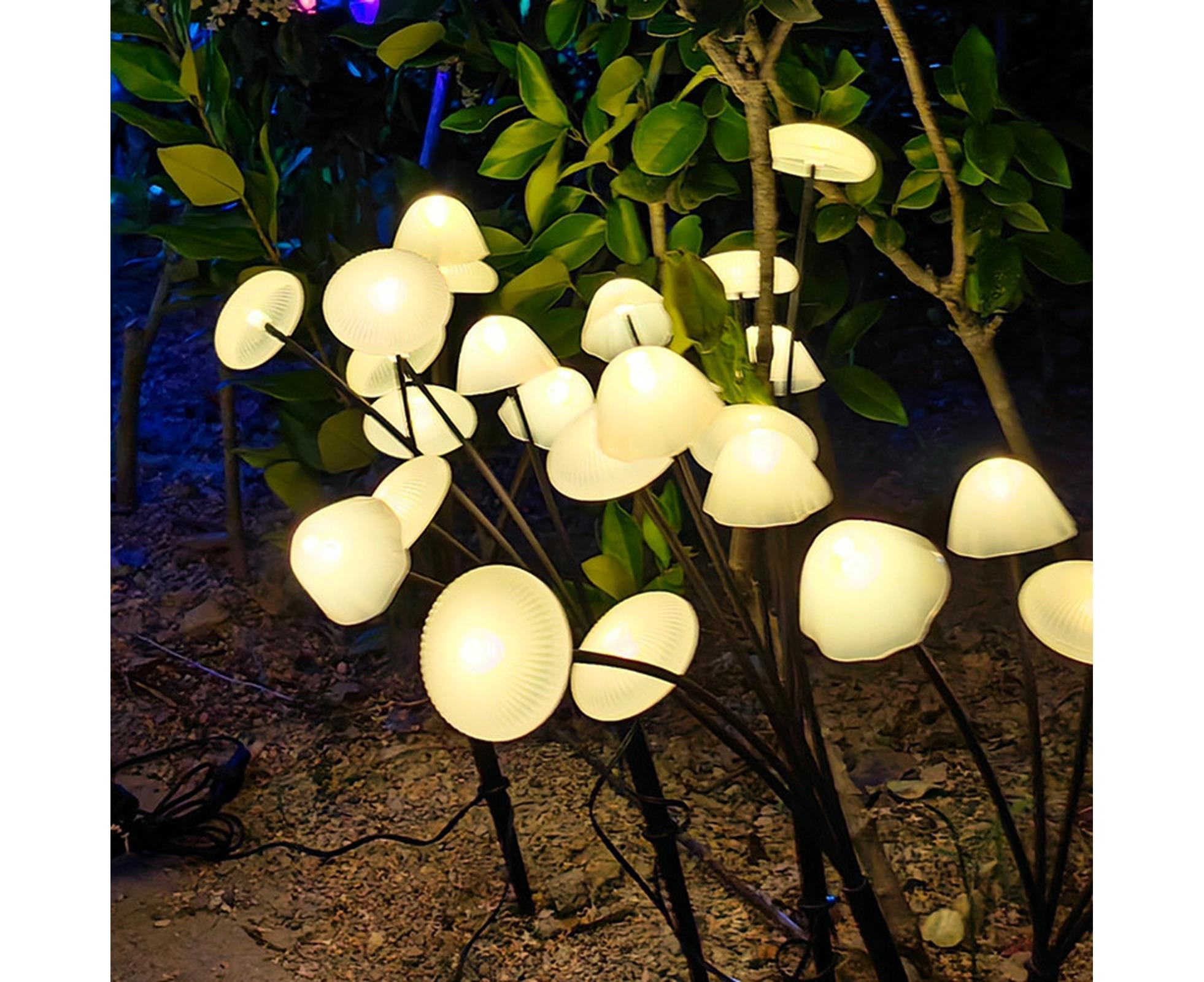 2Pcs Solar Mushroom Light - 6pcs Warm White - Image 8
