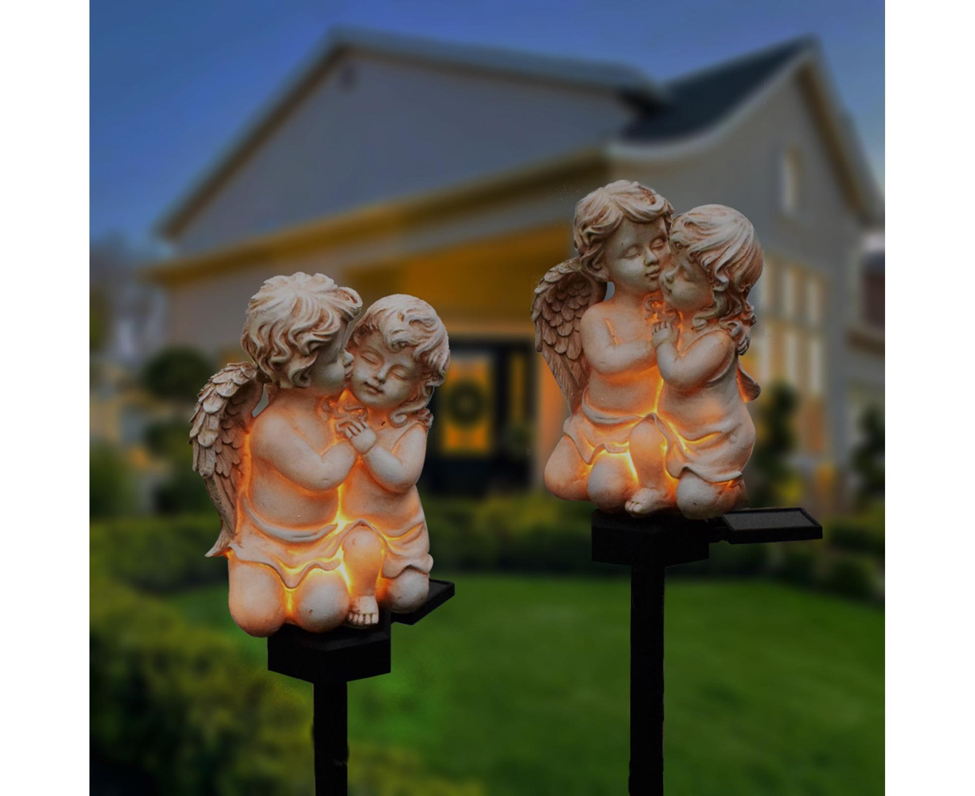 Solar Angel Stake Light Garden Decor - B - Image 3