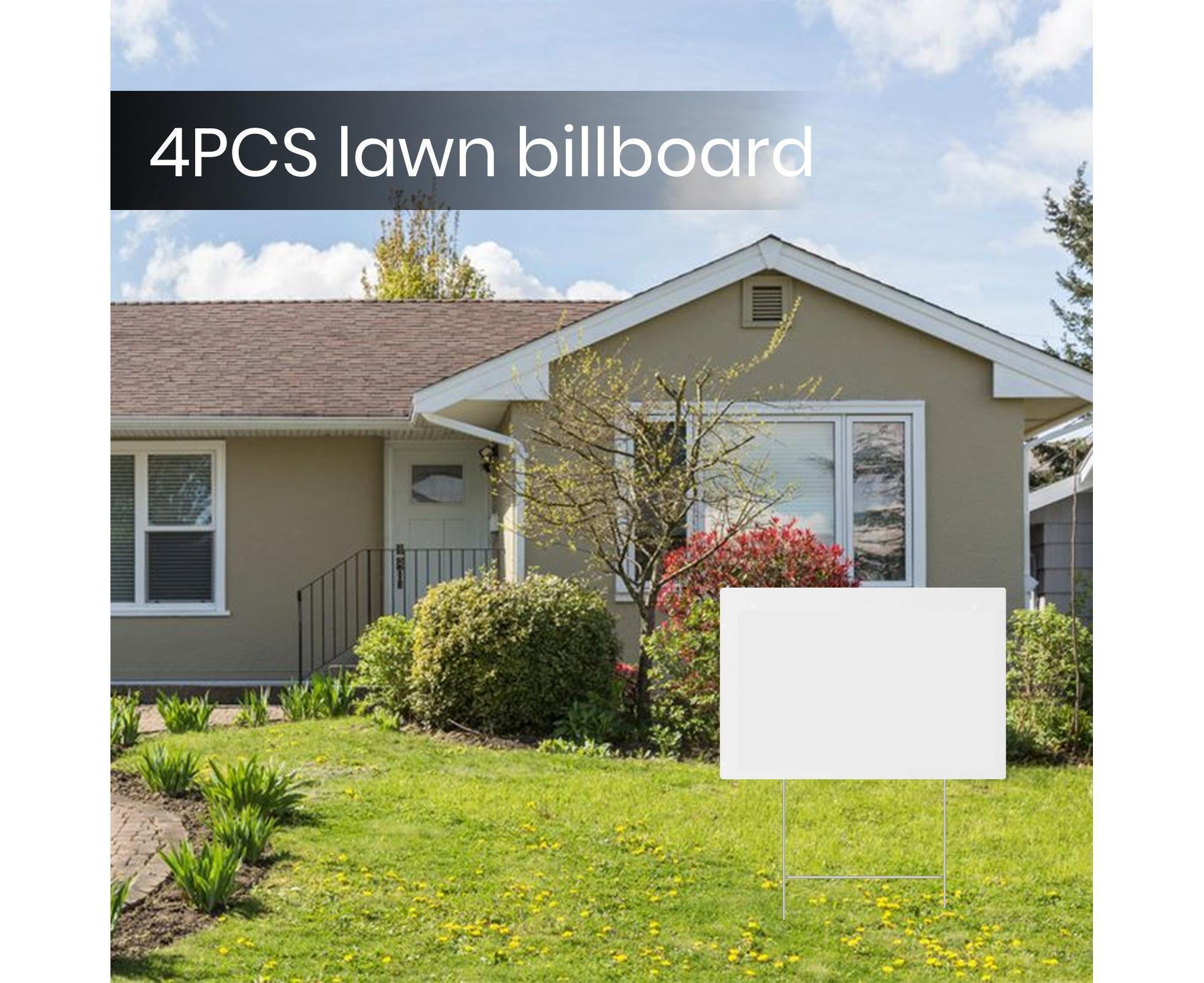 4Pcs Blank Yard Signs with H Stakes - 4pcs - Image 3