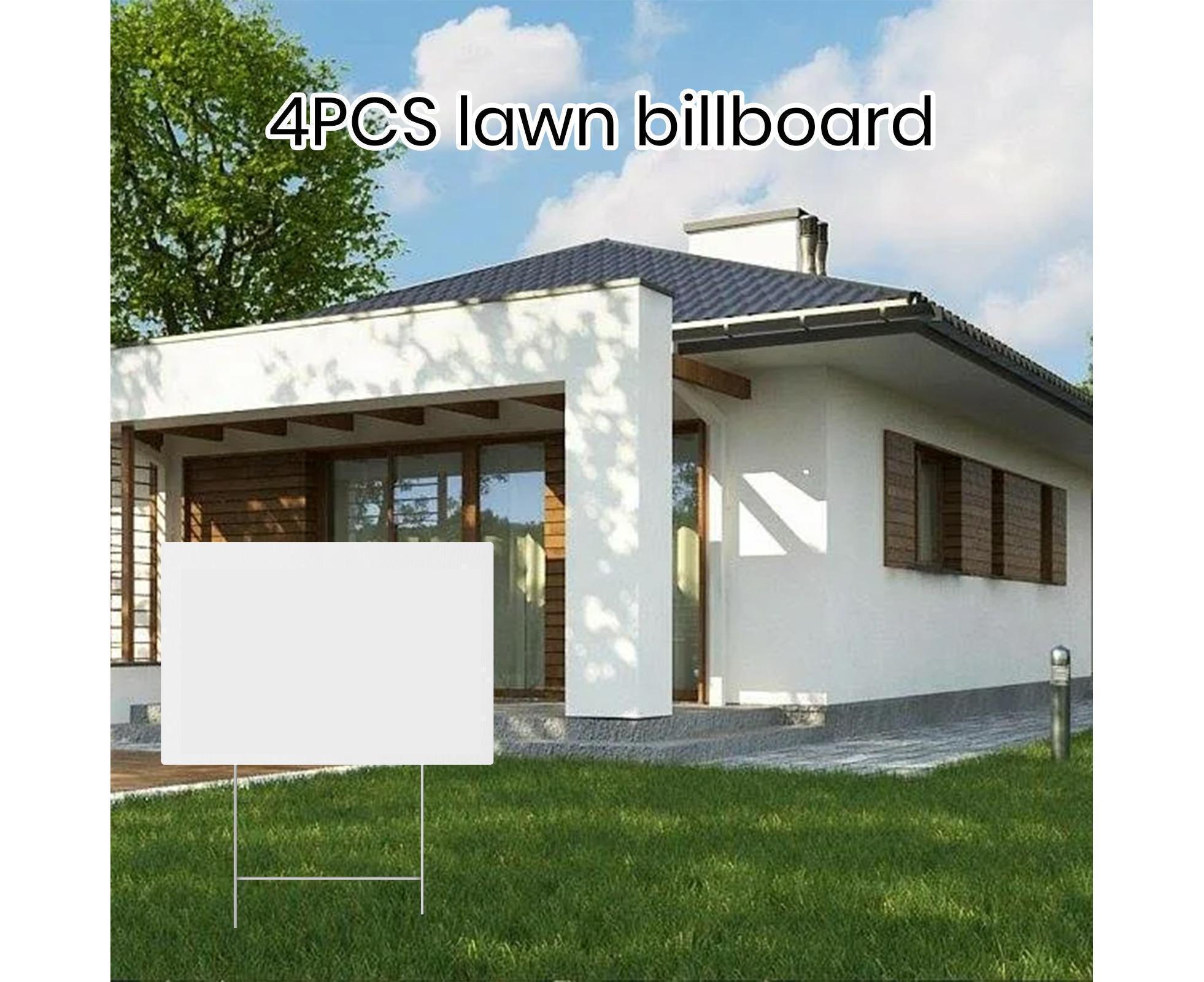 4Pcs Blank Yard Signs with H Stakes - 4pcs - Image 4