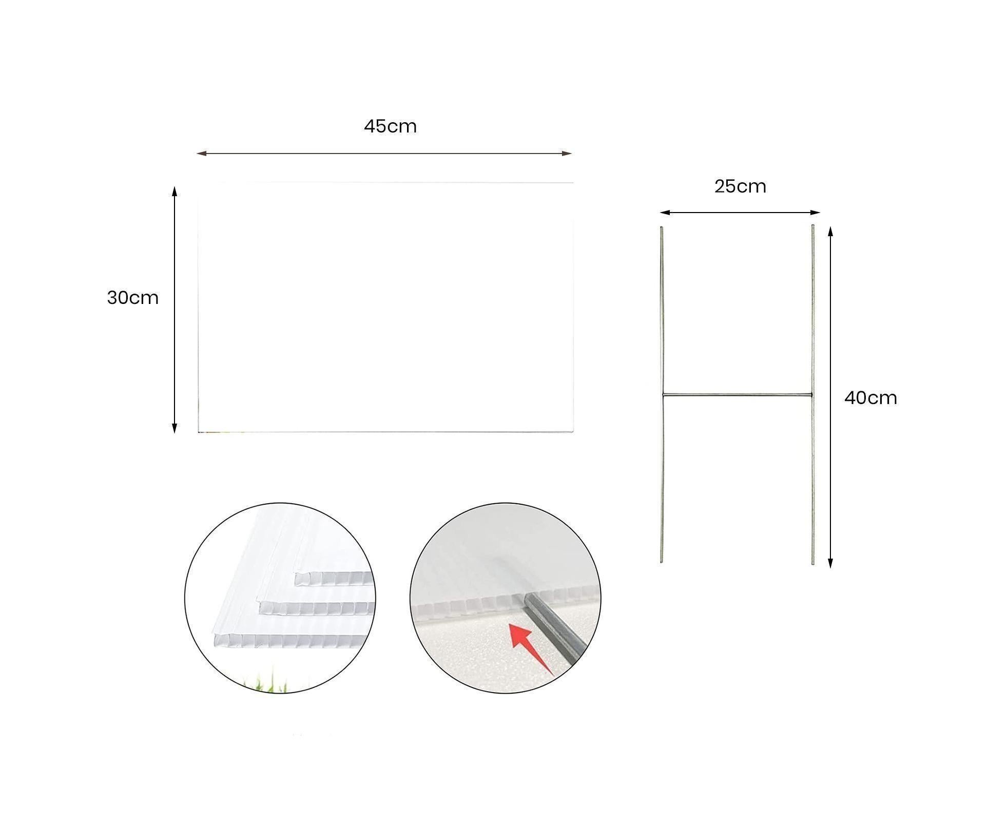 4Pcs Blank Yard Signs with H Stakes - 4pcs - Image 6