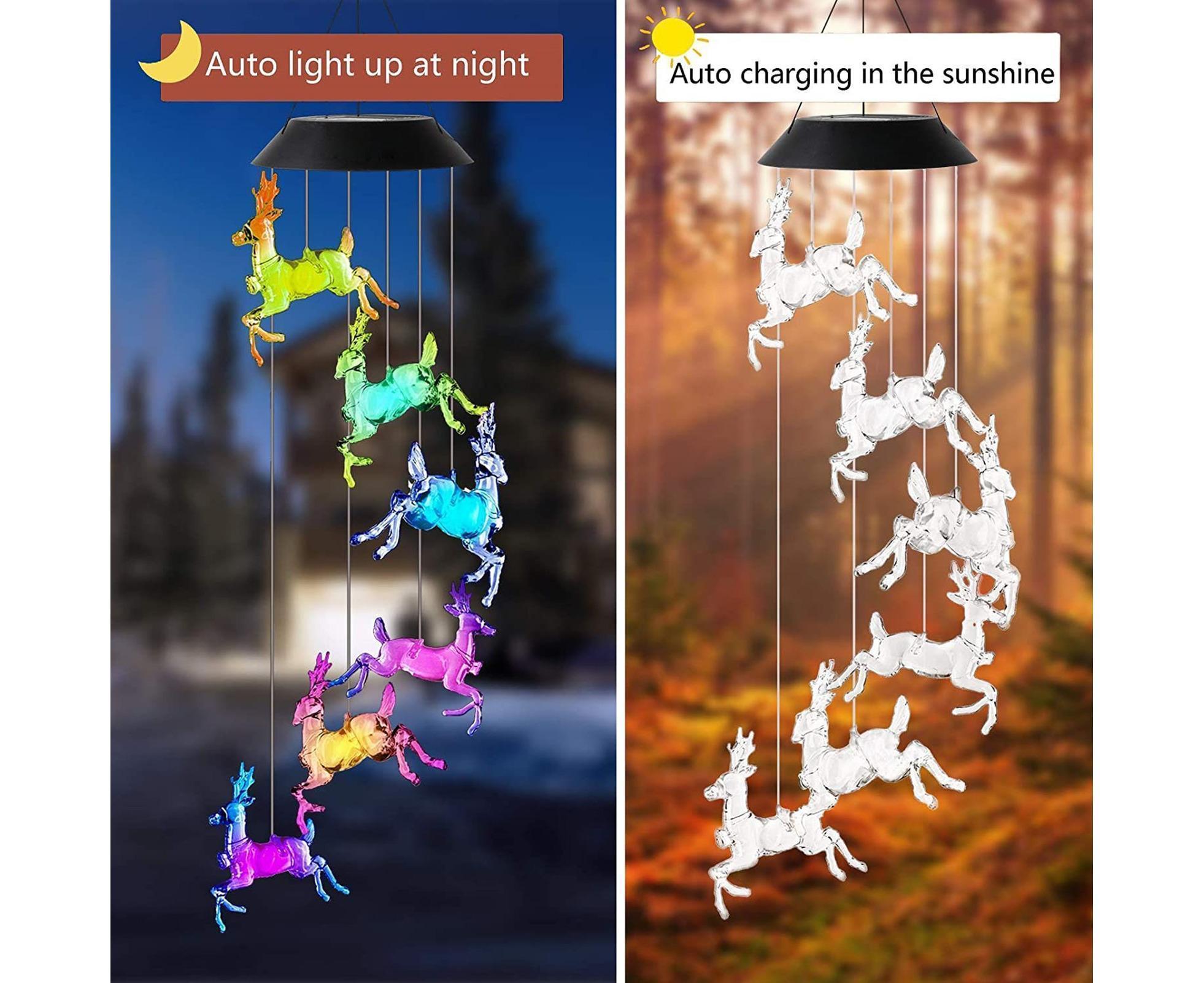 Solar Halloween Wind Chime Light - Elk - Image 4