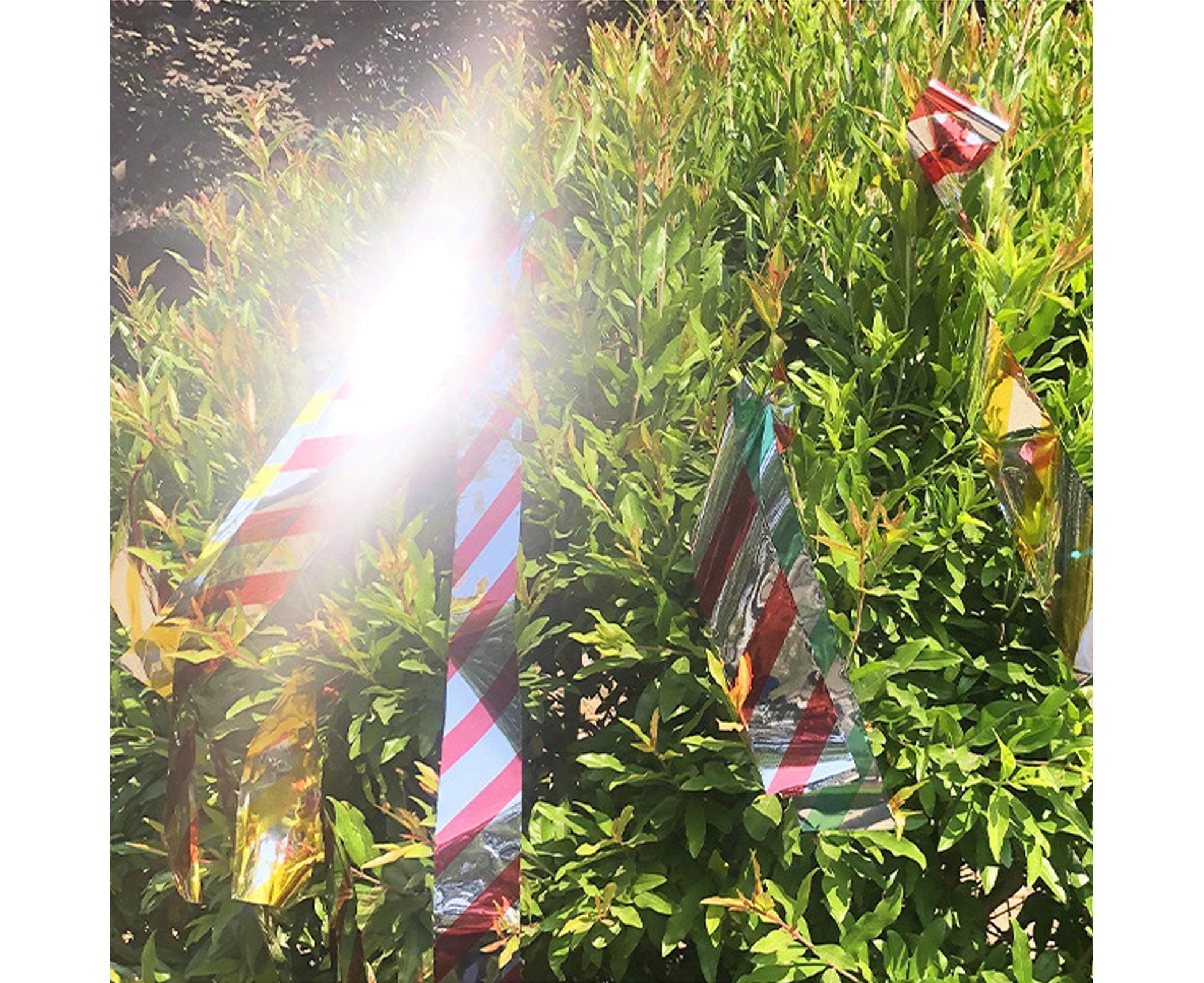 10Pcs Bird Repellent Ribbon Double Side Tape - Silver&Red - Image 5