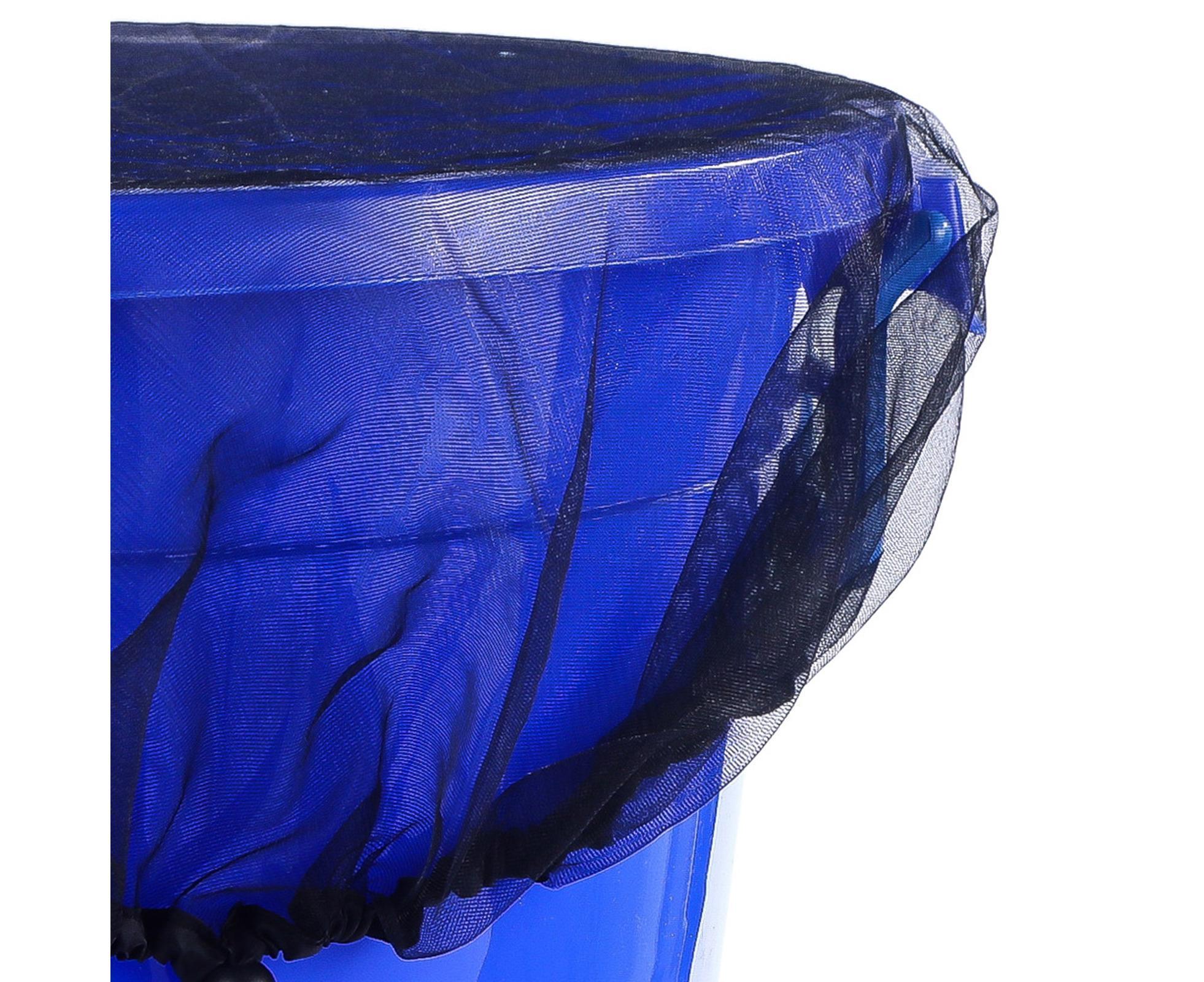 2Pcs Mesh Rain Barrel Cover - Black - Image 5