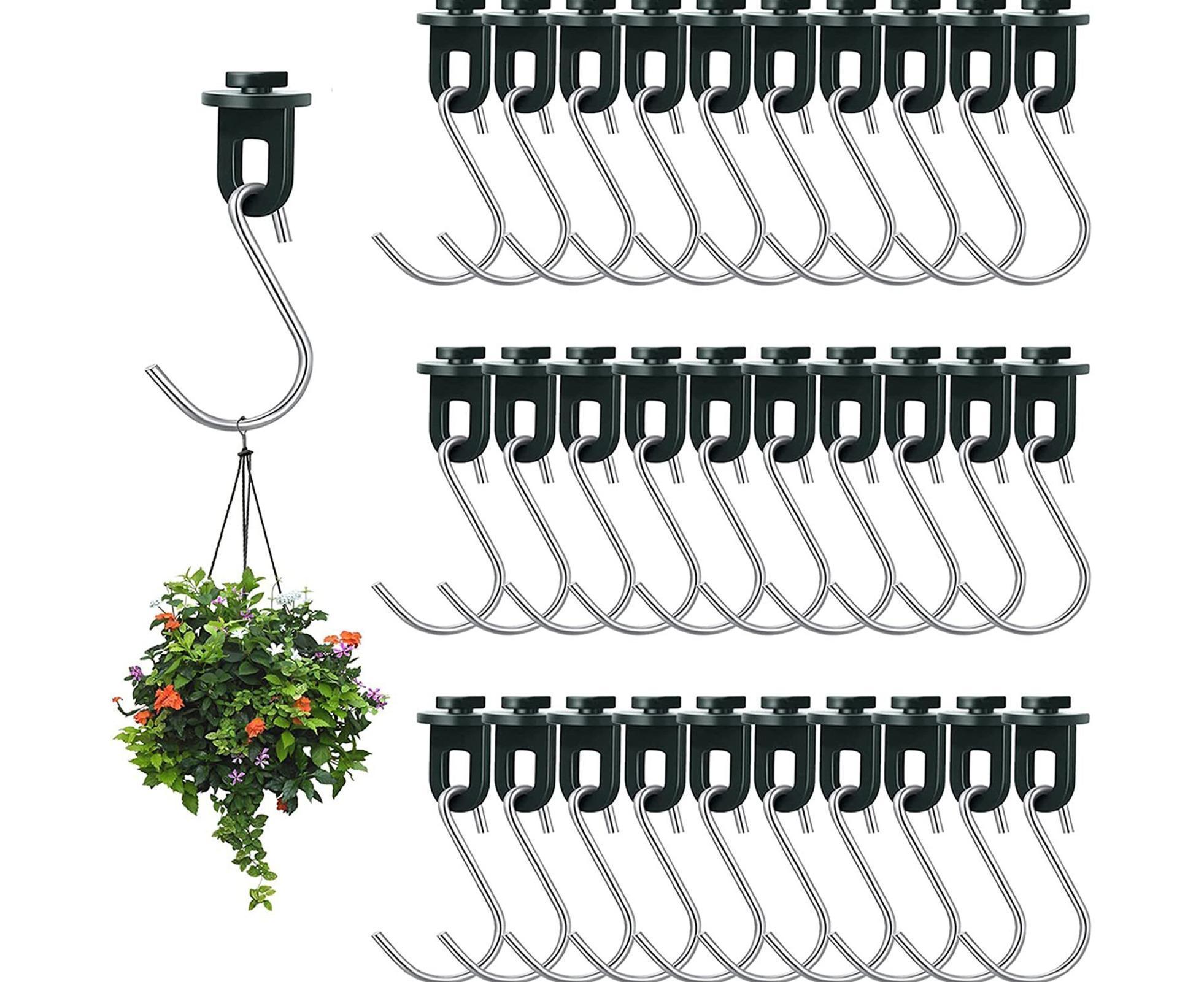 1 Set Plant Hanging Hook S-shaped - Green - Image 7