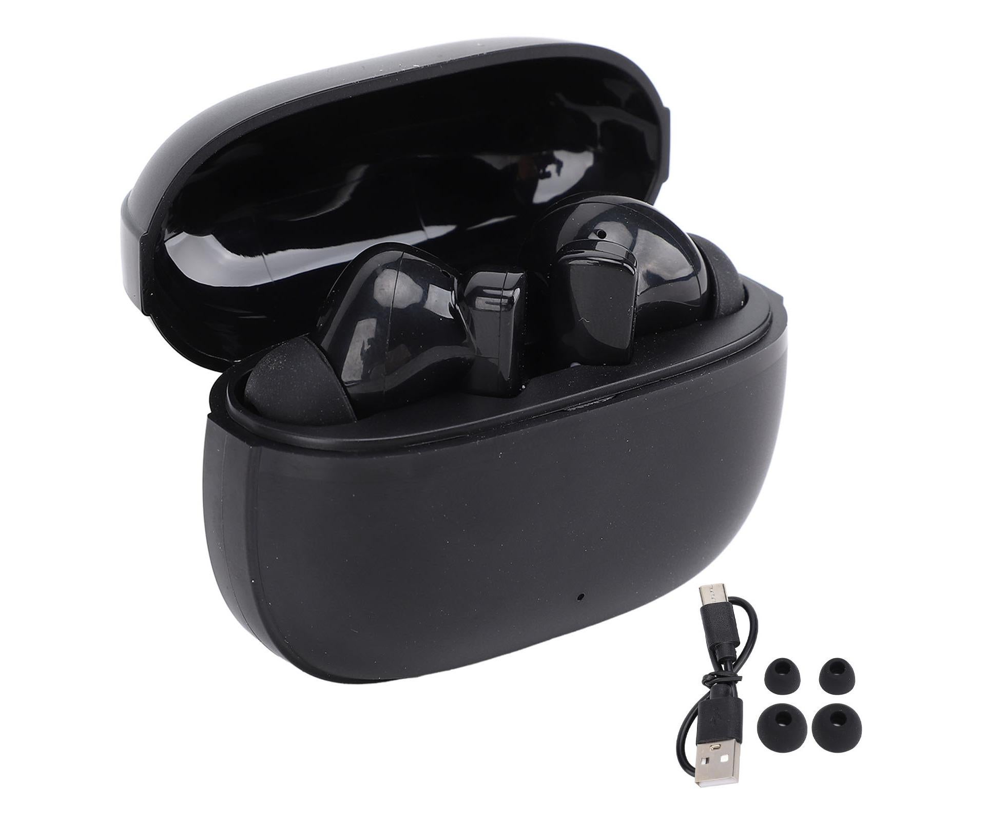 Language Translator Earbuds 144 Online Translation Languages Bluetooth 5.3 Wireless Music Device with APP for Business Travel Black - Image 1