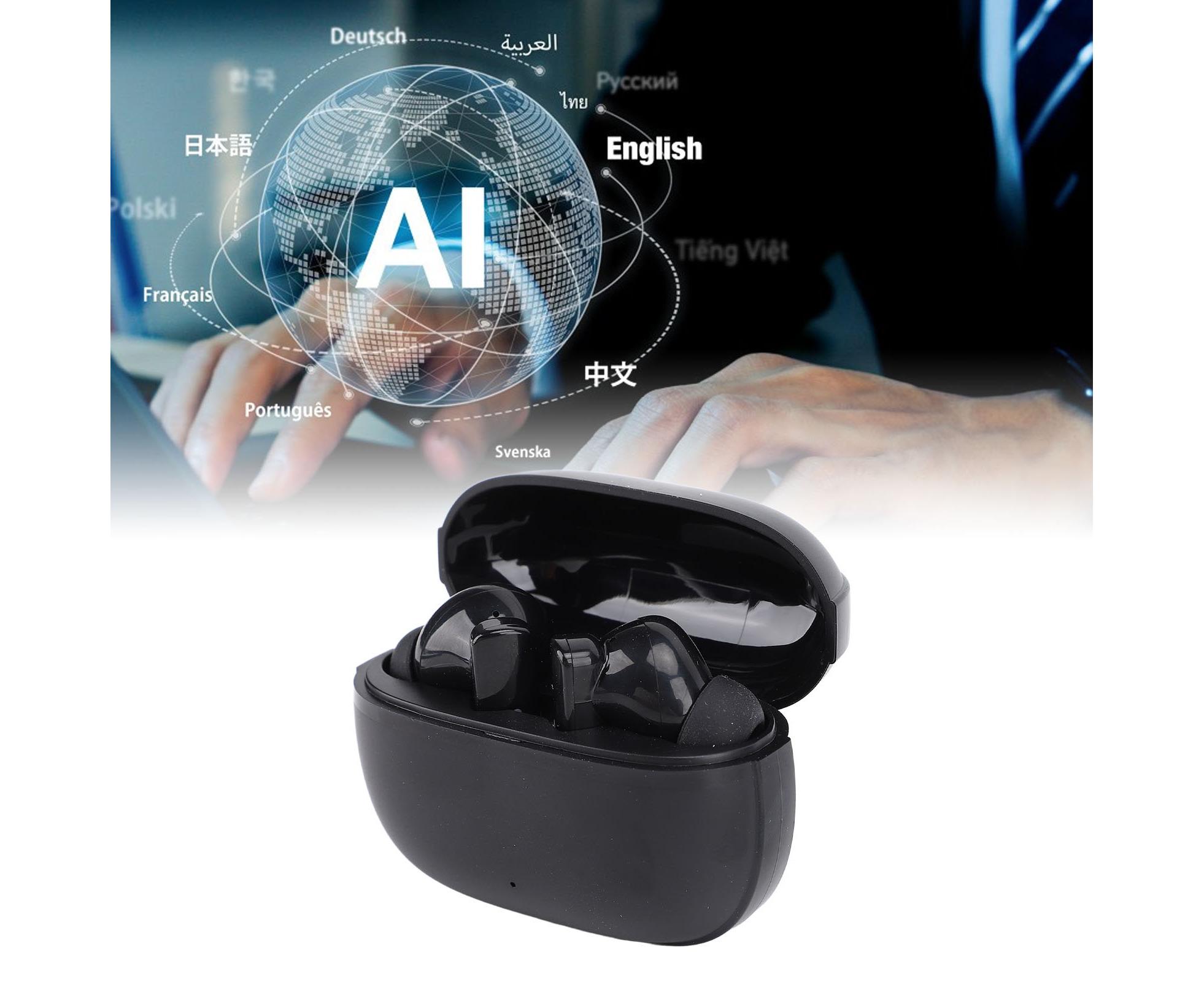Language Translator Earbuds 144 Online Translation Languages Bluetooth 5.3 Wireless Music Device with APP for Business Travel Black - Image 7