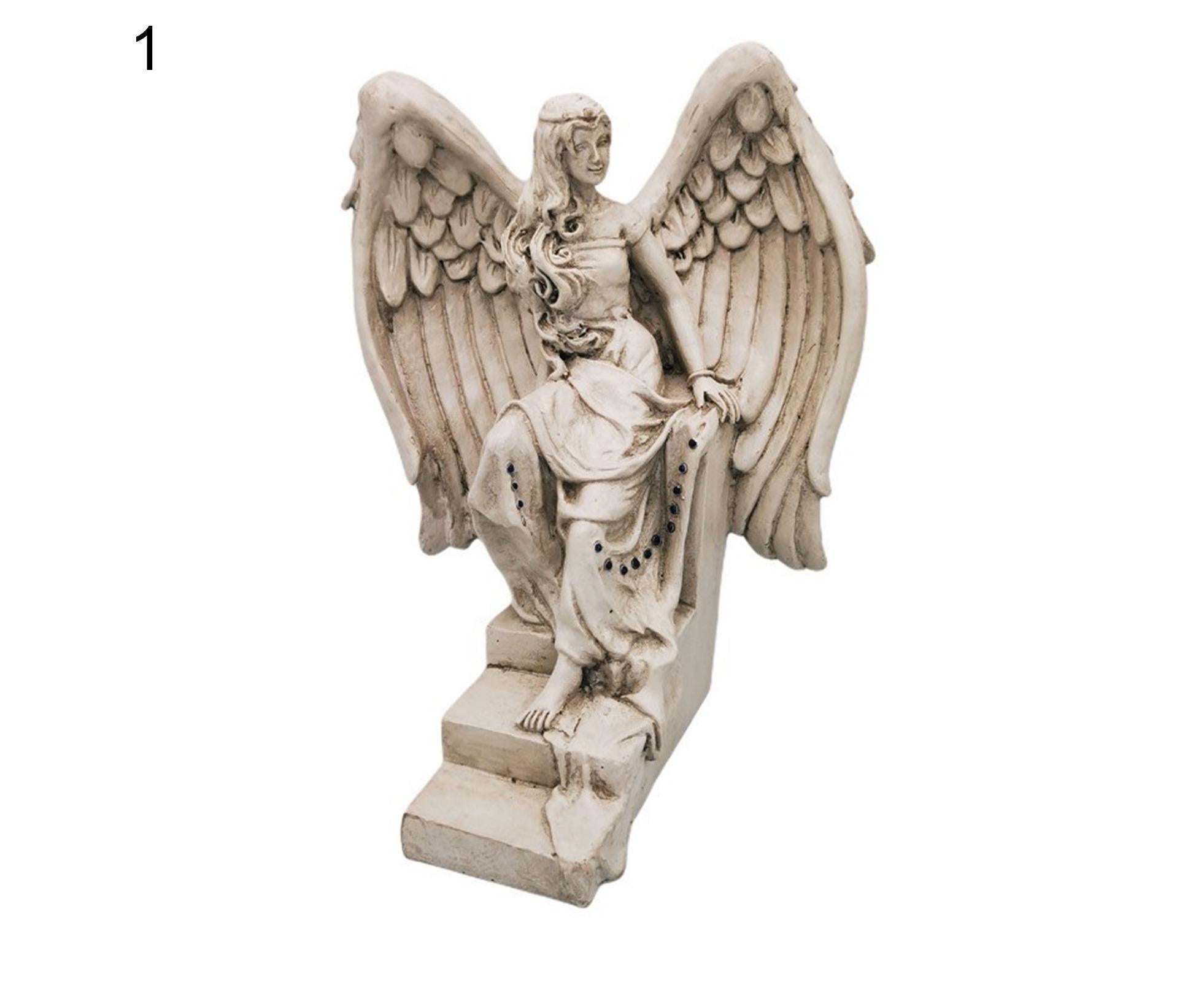 Garden Angel Ornament Realistic Decorative Resin Weather-resistant Art Sculpture for Garden-1 - Image 2