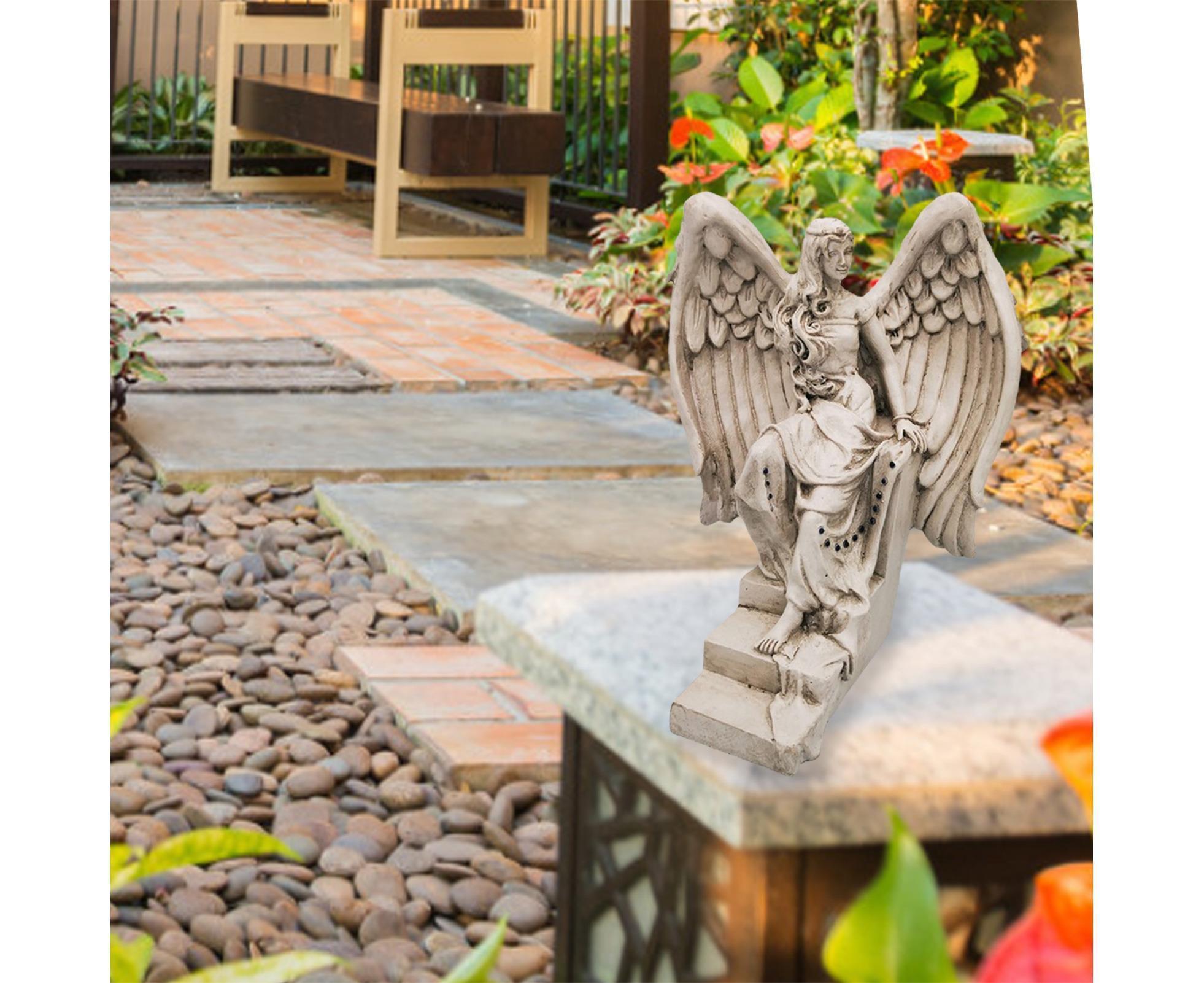 Garden Angel Ornament Realistic Decorative Resin Weather-resistant Art Sculpture for Garden-1 - Image 5