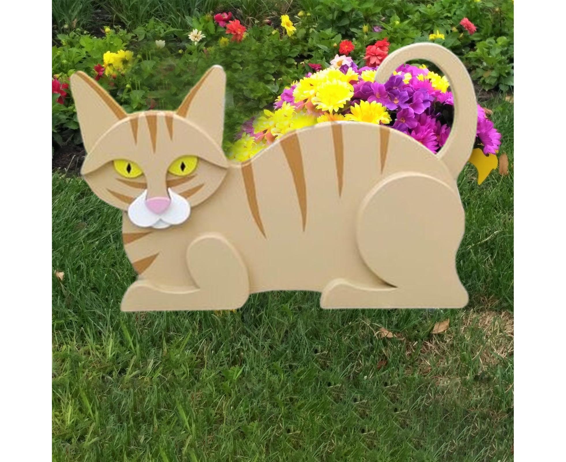 Flower Pot Cat Shape Garden Decoration - F - Image 3