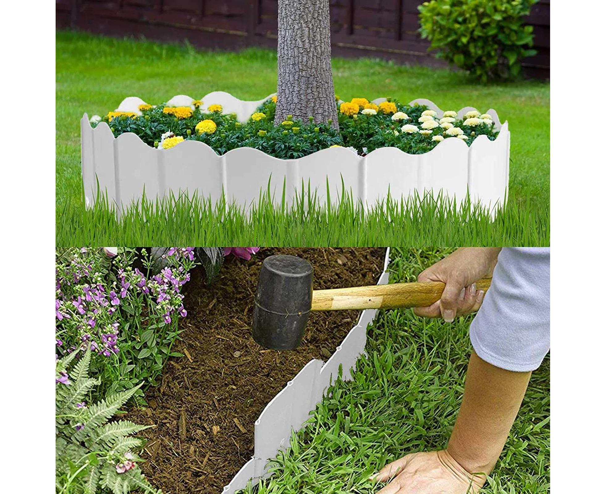 20Pcs Border Fence Walkway Landscape Edging - White - Image 3