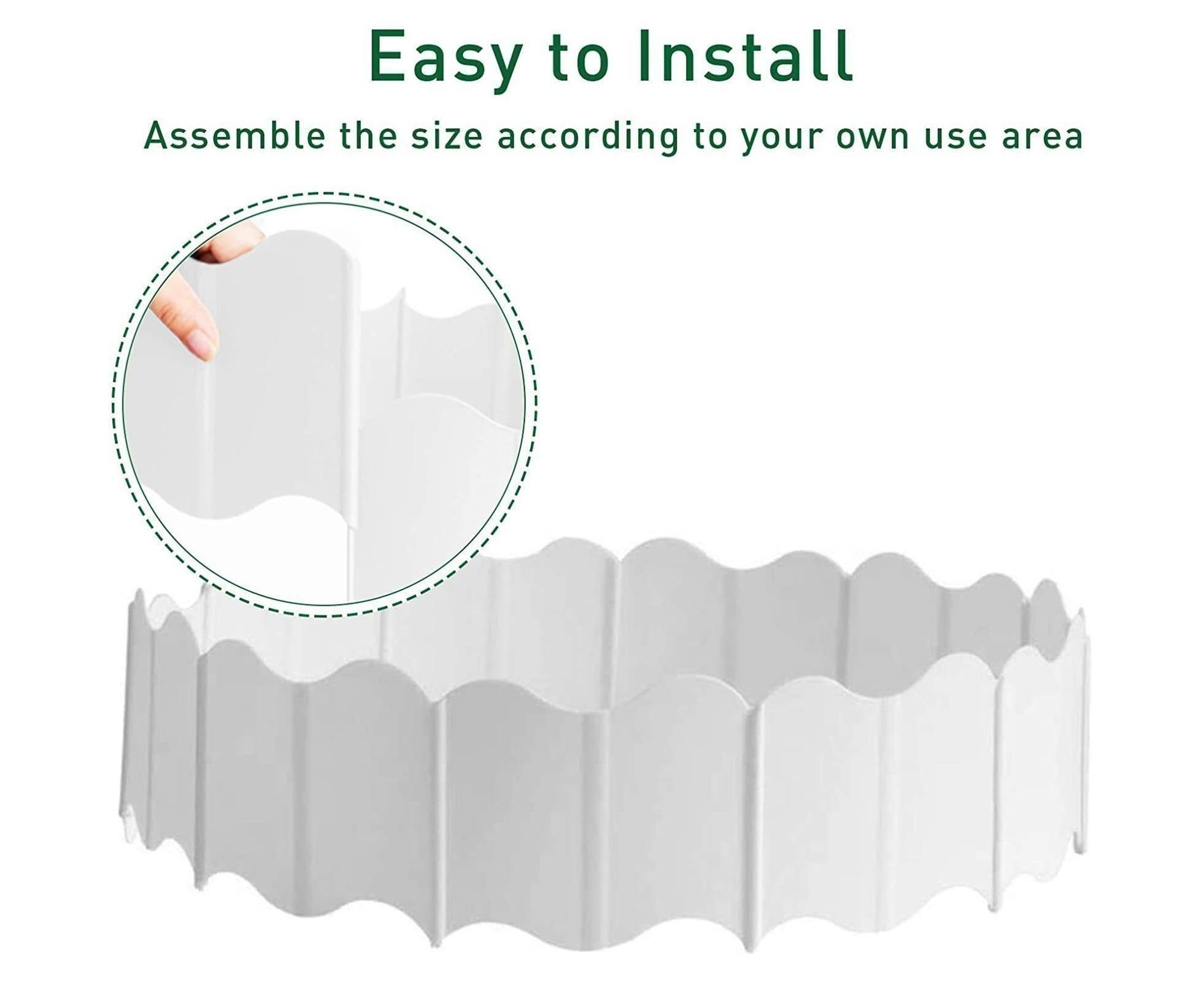 20Pcs Border Fence Walkway Landscape Edging - White - Image 5