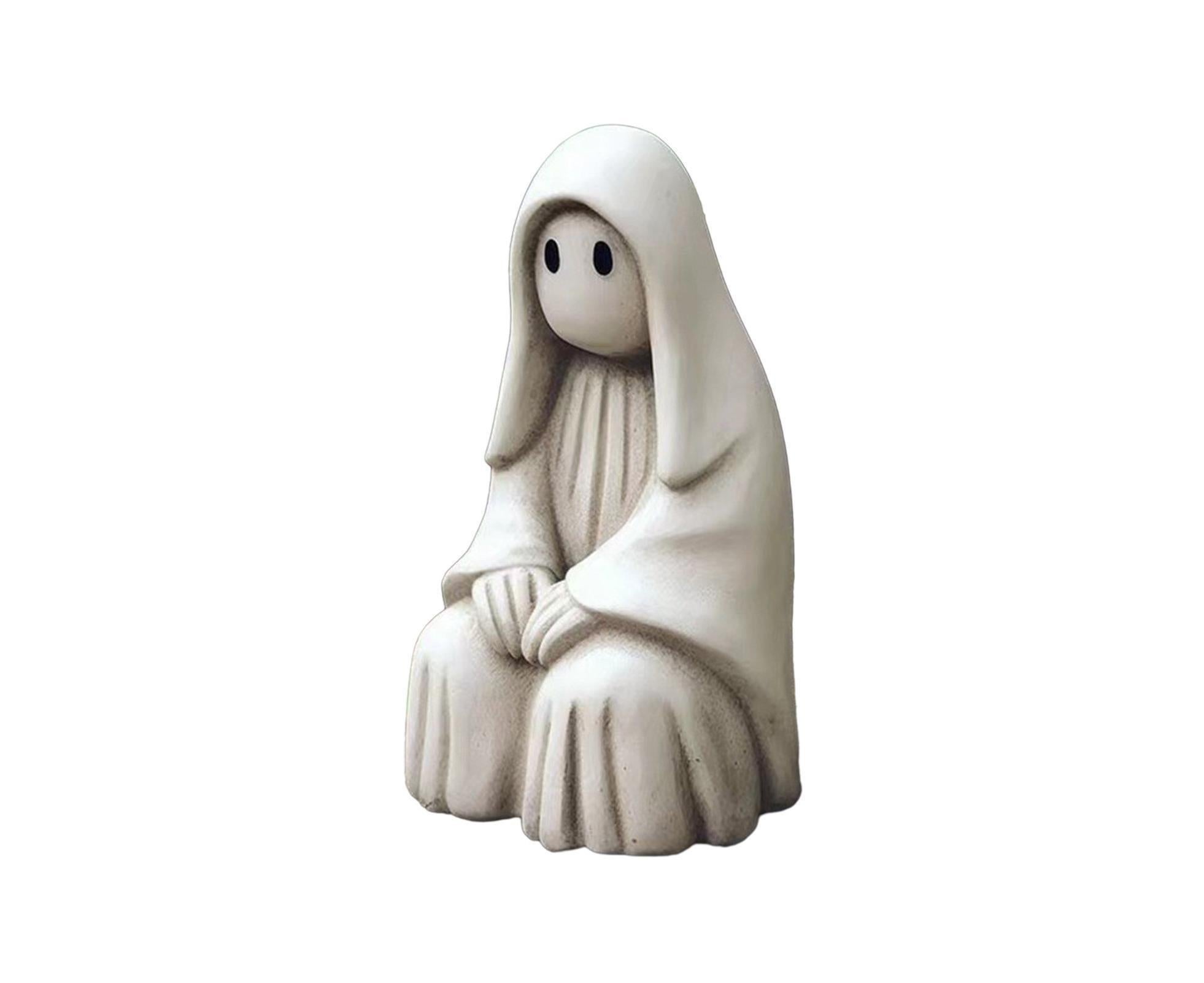 Spooky Ghost Garden Sculpture Halloween Ornament - D - Image 1