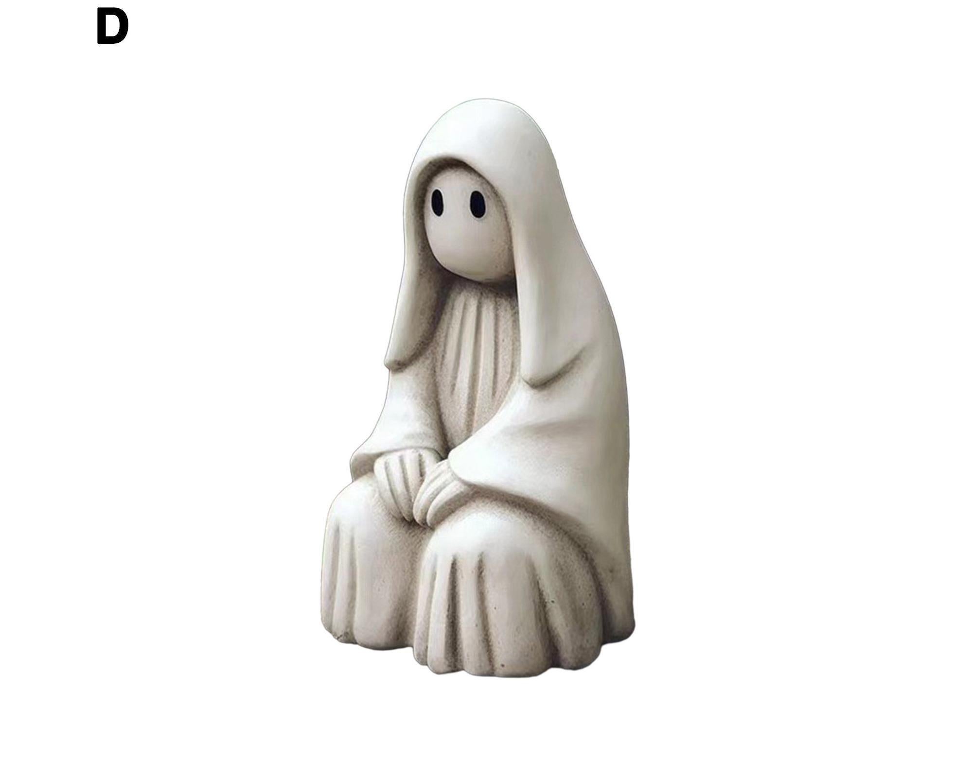 Spooky Ghost Garden Sculpture Halloween Ornament - D - Image 2