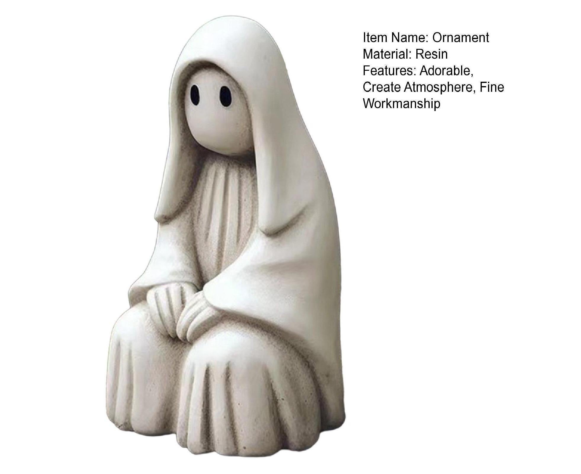 Spooky Ghost Garden Sculpture Halloween Ornament - D - Image 5