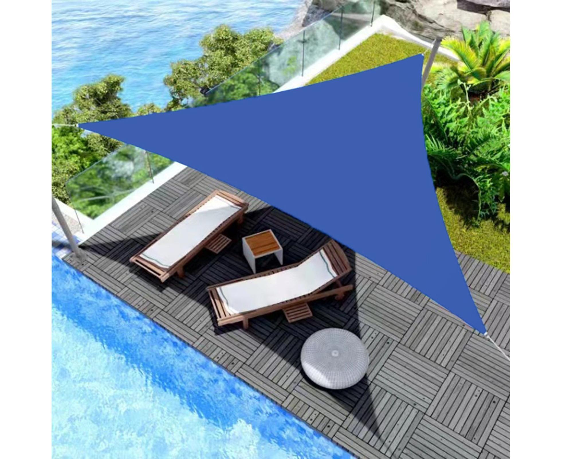 Shade Sail Waterproof Heavy Duty Triangle - Royal Blue - Image 2