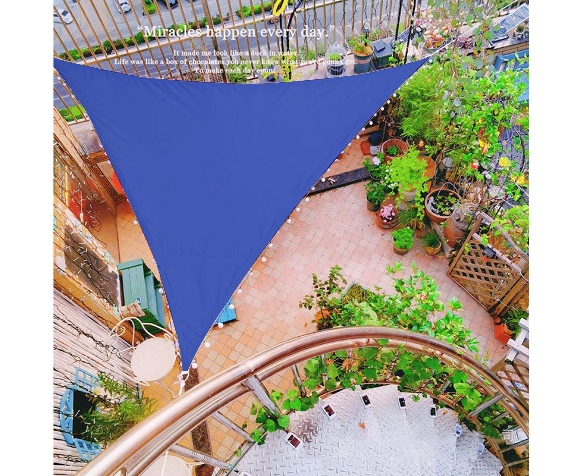 Shade Sail Waterproof Heavy Duty Triangle - Royal Blue - Image 3