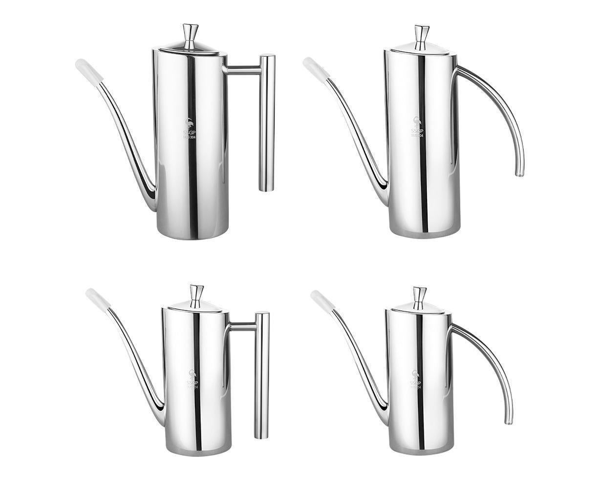 Olive Oil Dispenser Stainless Steel Oil Pot Bottle Oil Vinegar Can straight handle 700ml - Image 5
