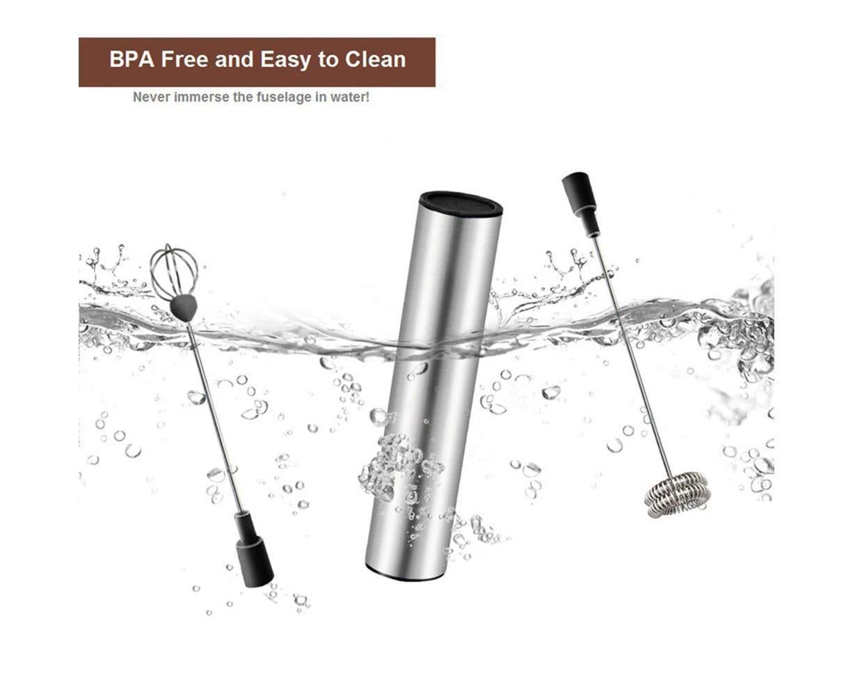 Rechargeable Milk Frother - Portable Travel - 2-Speed - Image 7