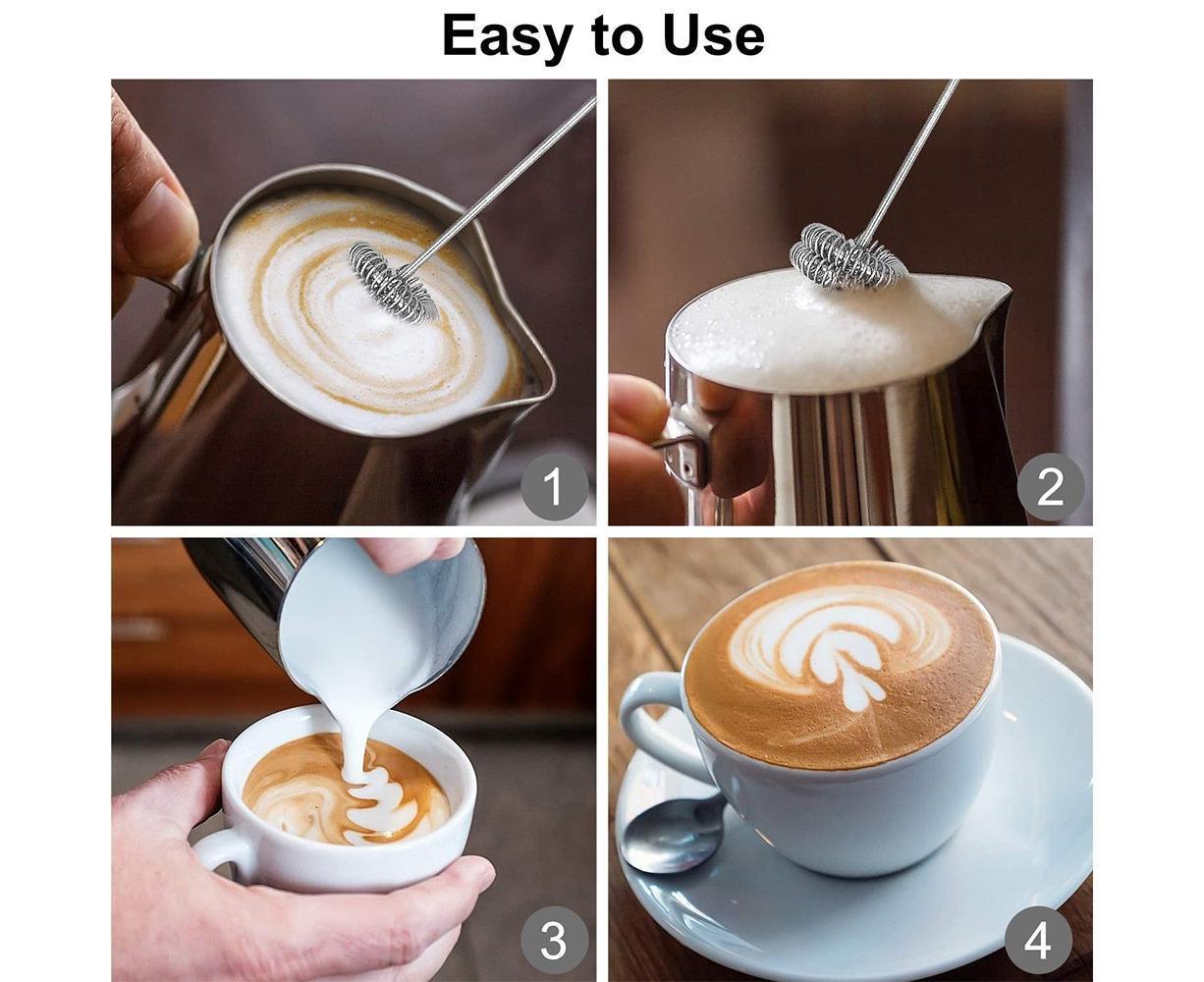 Rechargeable Milk Frother - Portable Travel - 2-Speed - Image 8