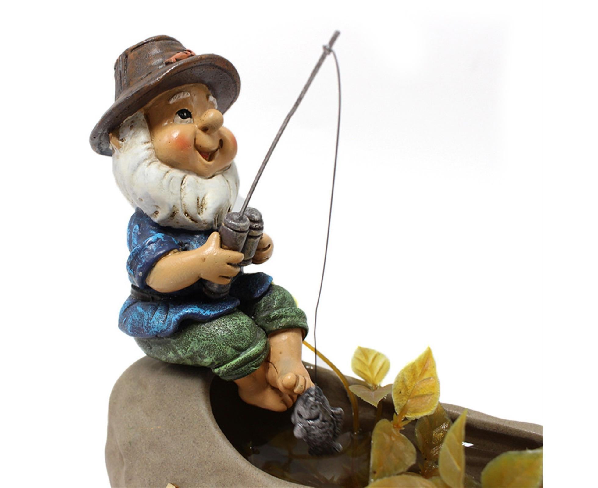 Lovely Fishing Man Shape Statue Decor Adorable Handmade Resin Statue Model for Garden-Fishing - Image 8