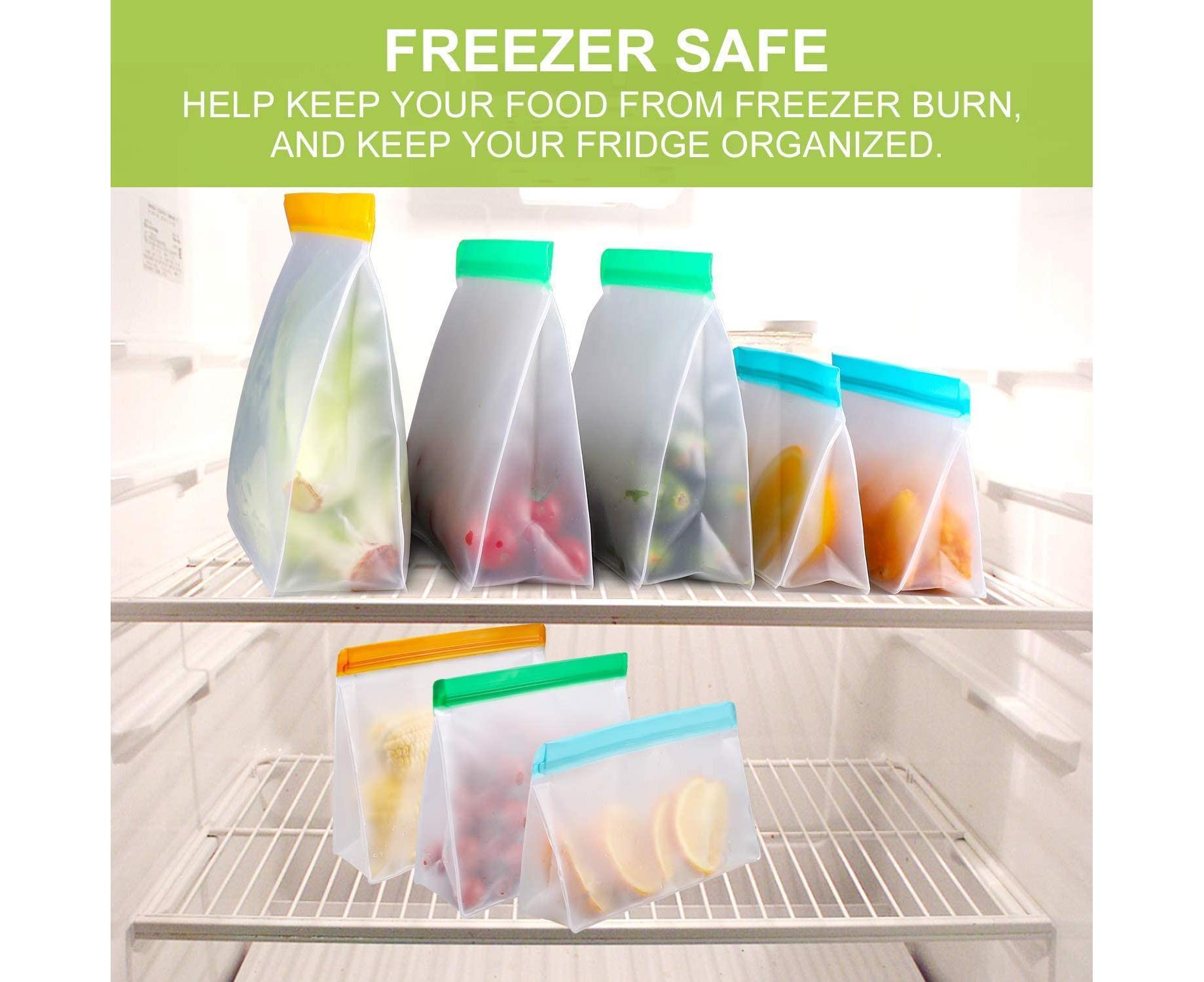 Reusable Storage Bags - Leakproof - 5 Pack Gallon Bags - Image 5