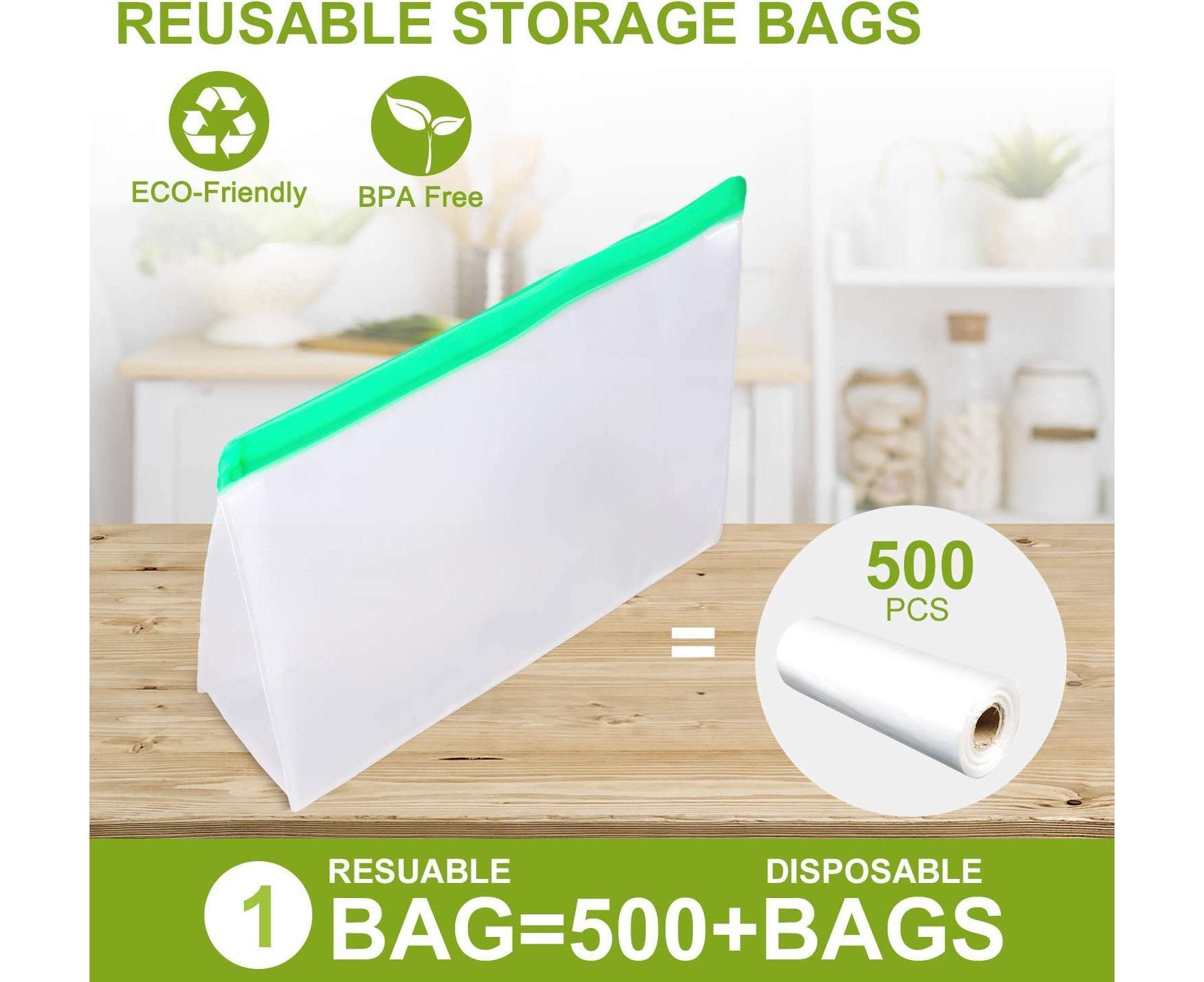 Reusable Storage Bags - Leakproof - 5 Pack Gallon Bags - Image 6