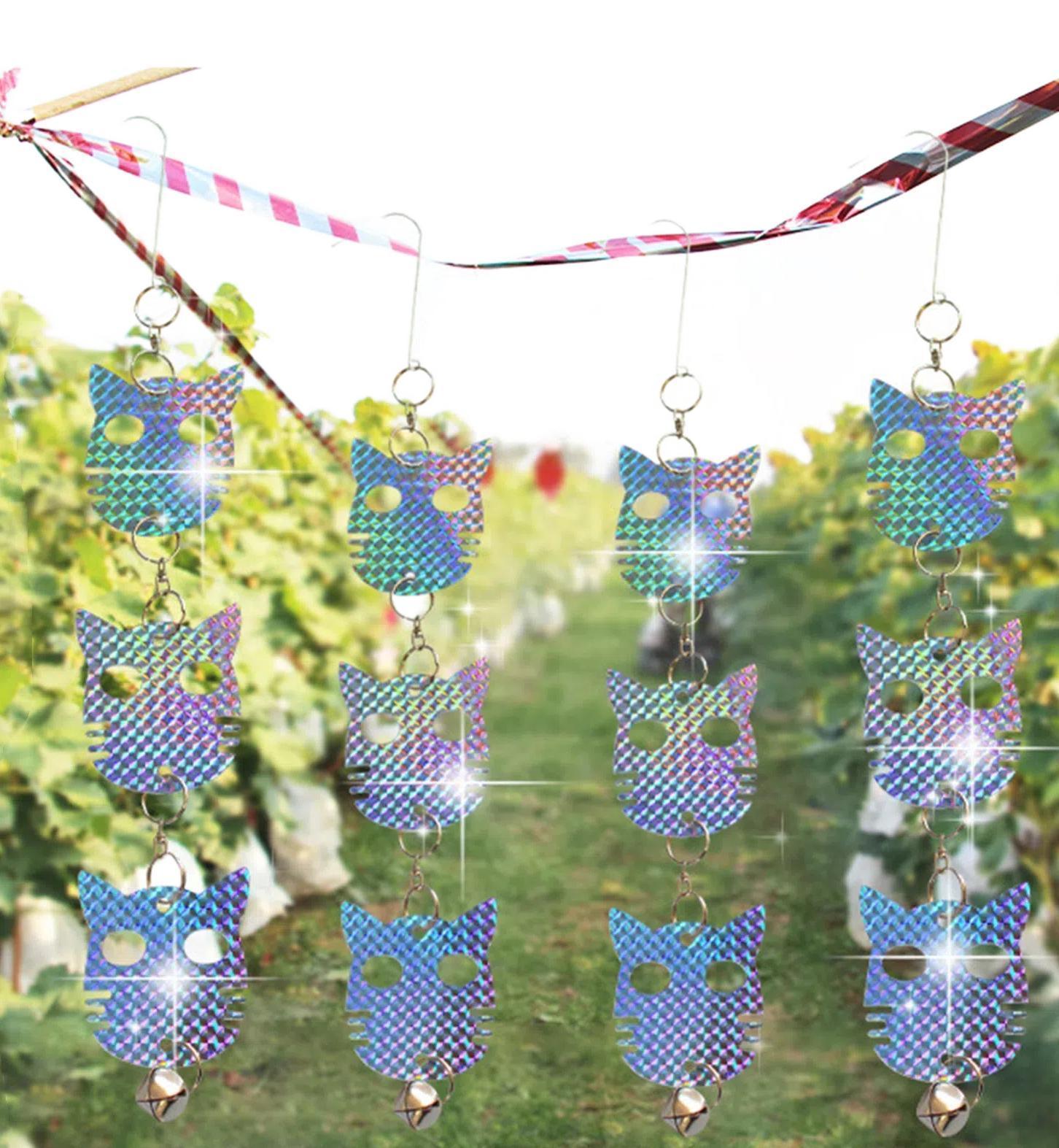4Pcs Owl Bird Repellent Reflective Discs - 4pcs - Image 1