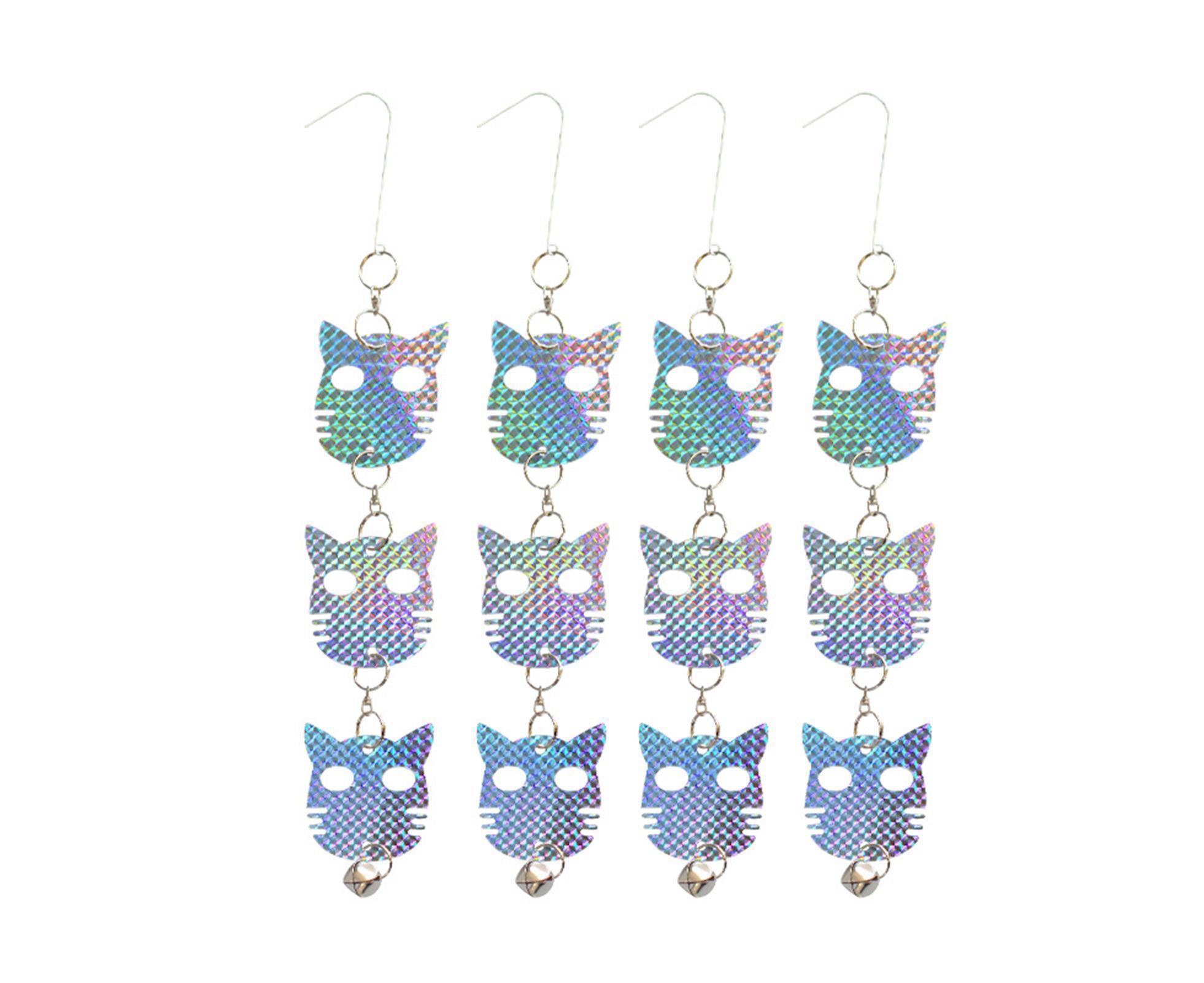 4Pcs Owl Bird Repellent Reflective Discs - 4pcs - Image 2