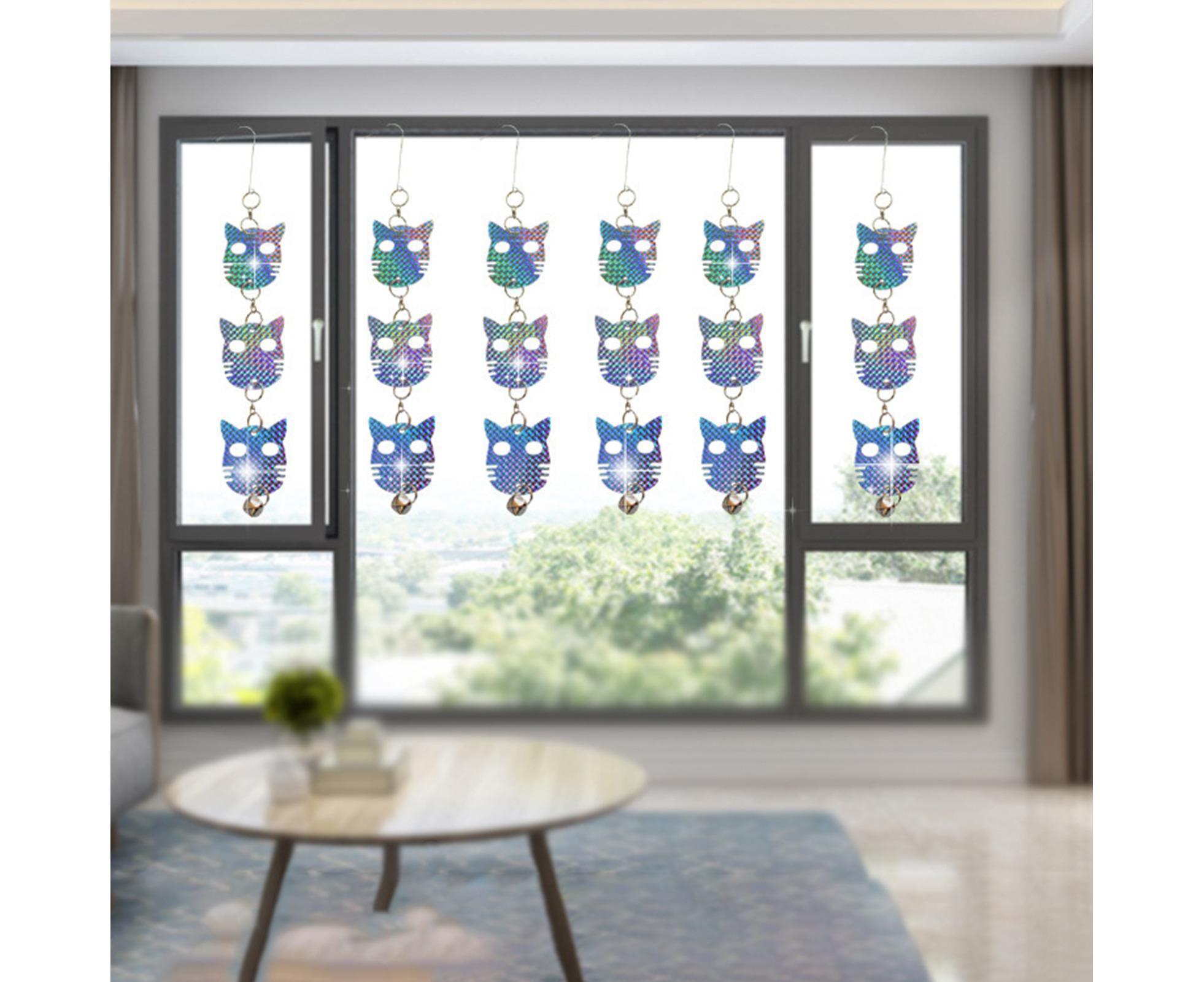 4Pcs Owl Bird Repellent Reflective Discs - 4pcs - Image 5