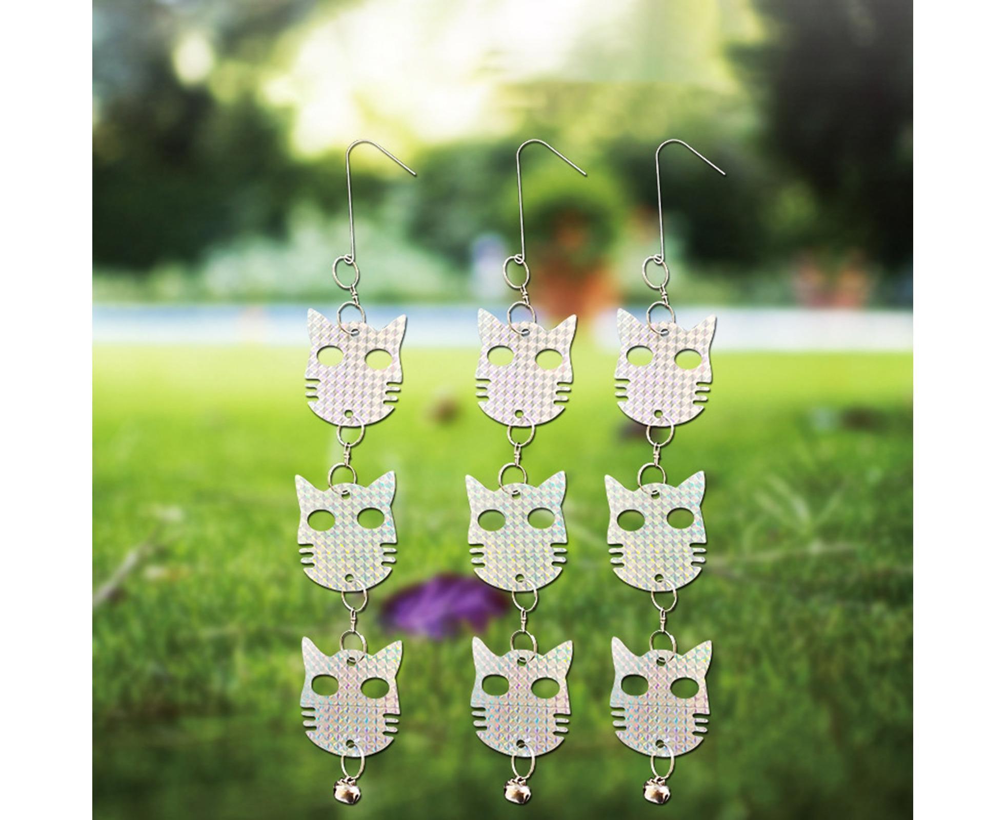 4Pcs Owl Bird Repellent Reflective Discs - 4pcs - Image 7