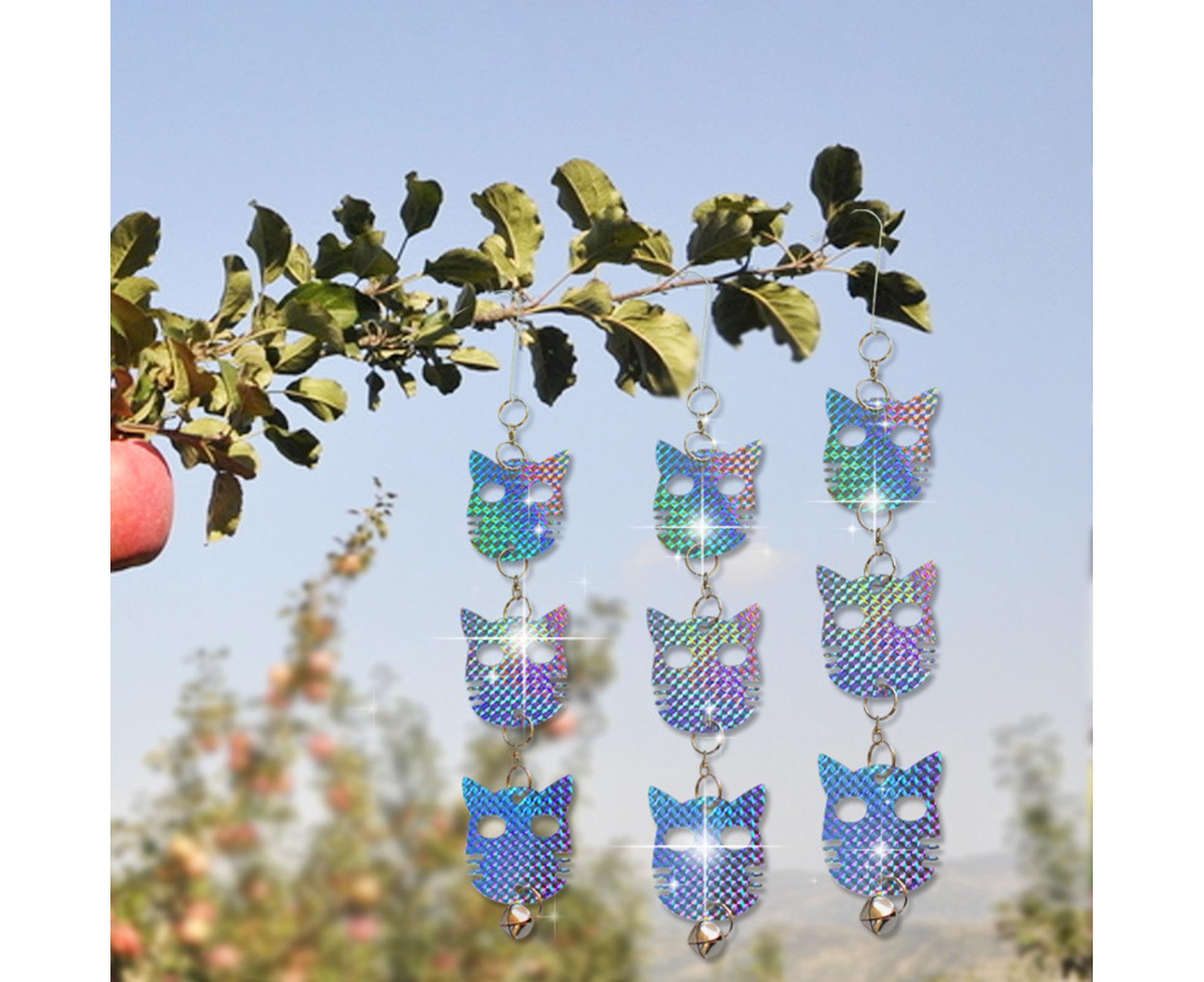 4Pcs Owl Bird Repellent Reflective Discs - 4pcs - Image 8