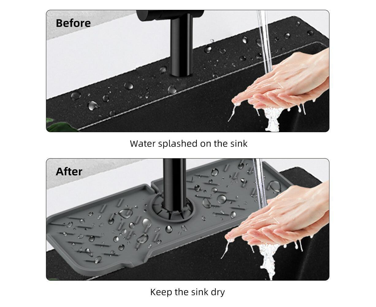 Tap Silicone Water Filter Mat - Splash Protector - Rubber - Image 3
