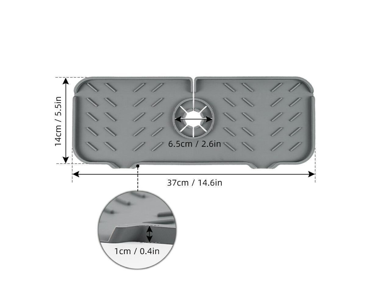 Tap Silicone Water Filter Mat - Splash Protector - Rubber - Image 6