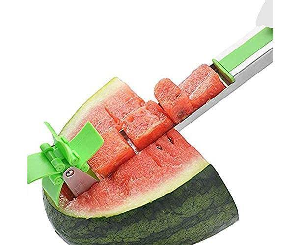 Watermelon Windmill Cutter - Stainless Steel Slicer - Green - Image 1