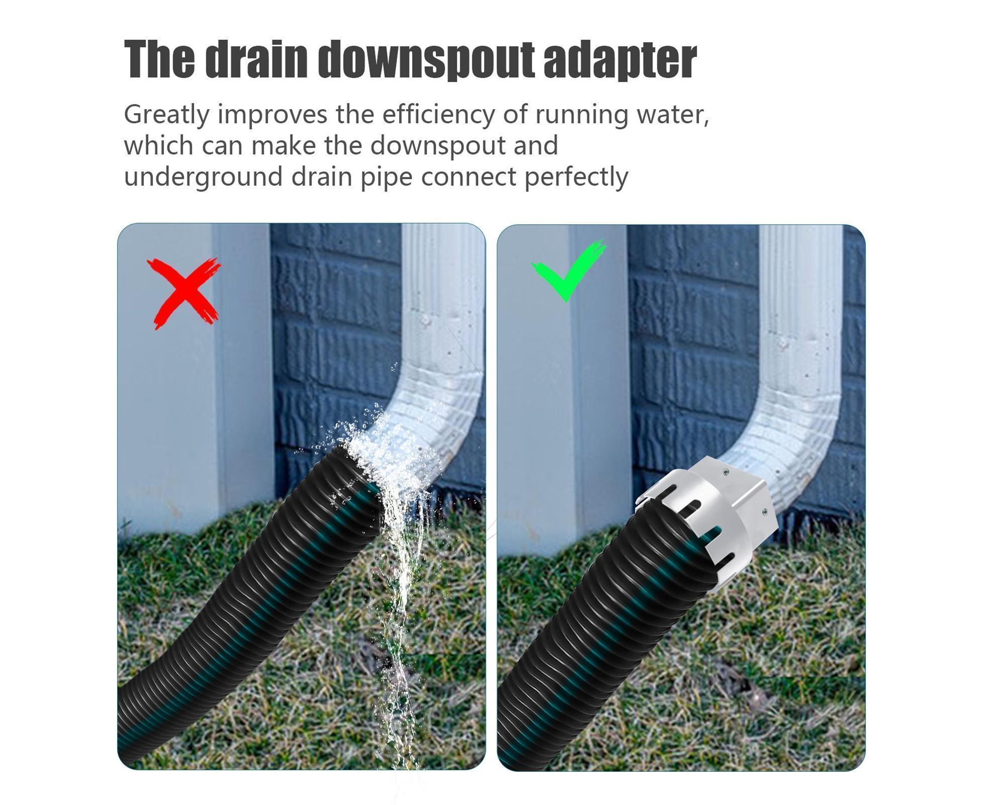 Downspout Adapter Rain Gutter Extender - White M - Image 5