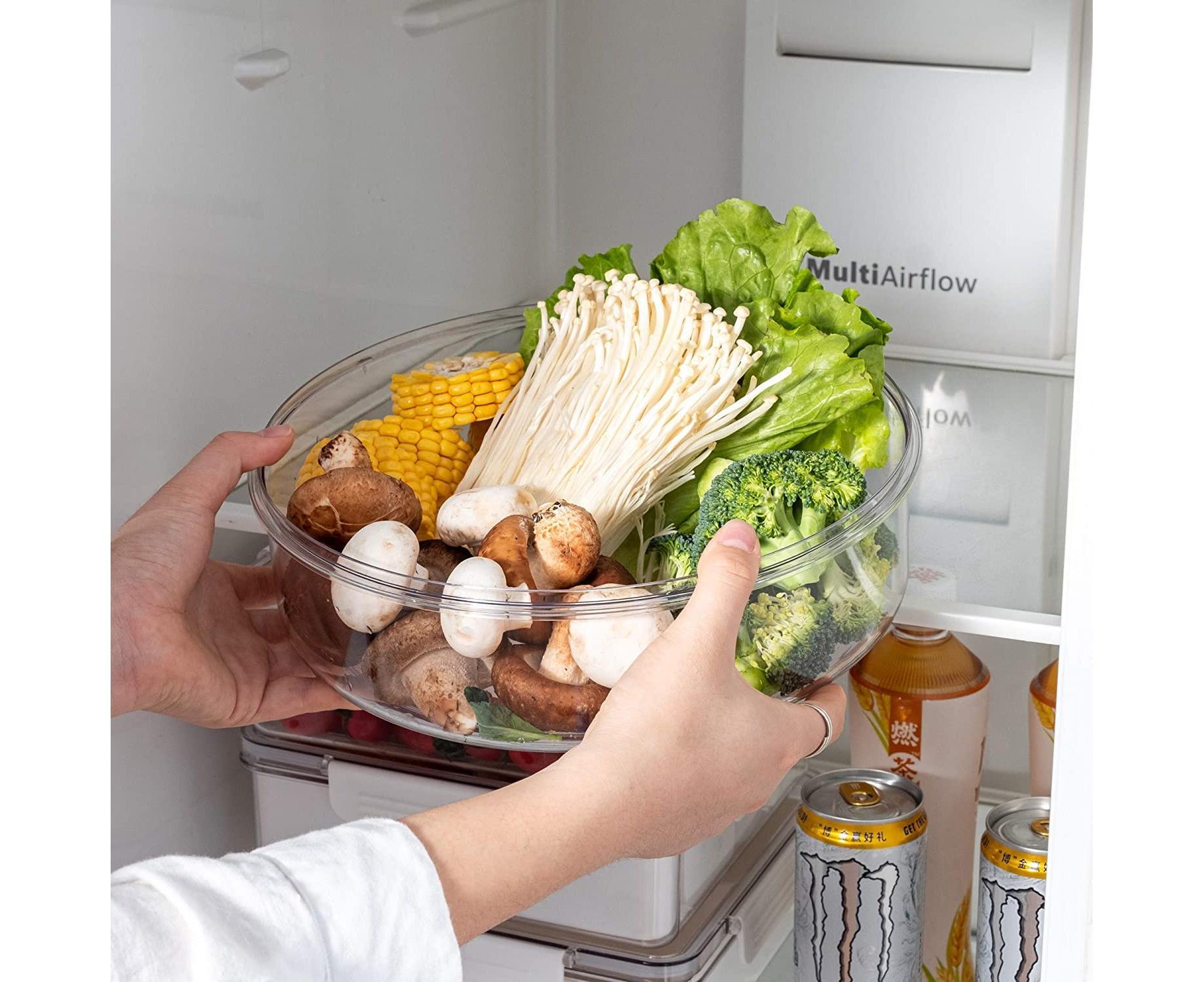 White Round Plastic Tray - Divided Serving - Food Storage - Image 2
