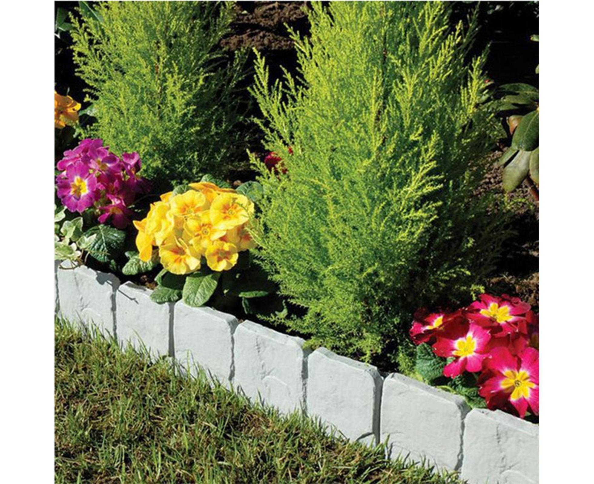 10pcs Garden Edging Border Faux Stone - Grey - Image 6