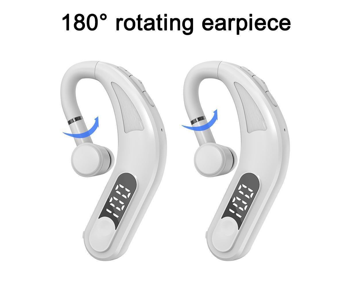 Bluetooth Headset - Single Ear - Noise Canceling Hands-Free Bluetooth 5.2 Waterproof Headphones - Image 6