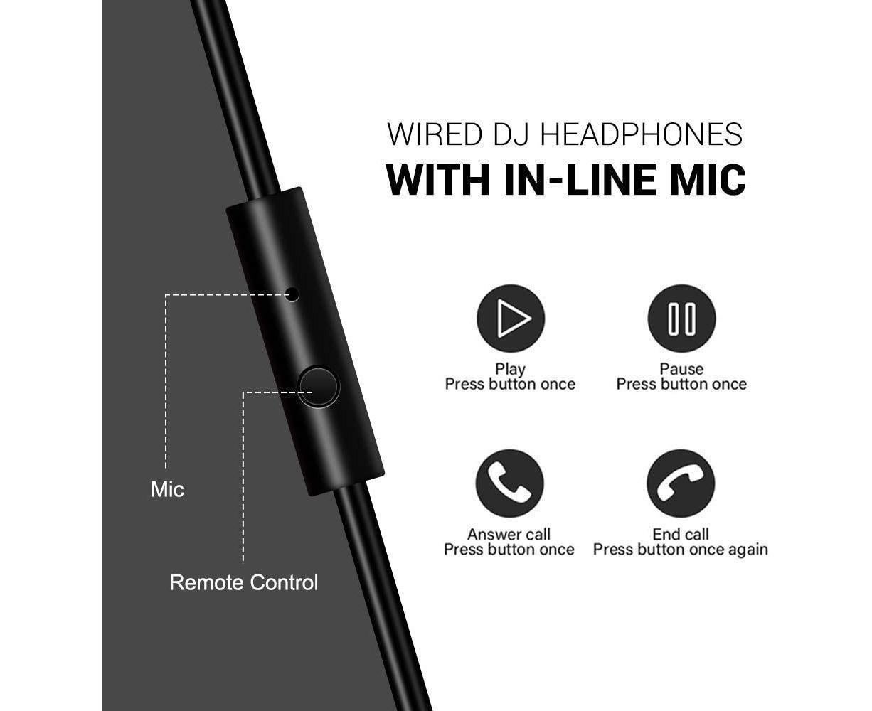 Wired Over Ear Headphones - Studio Monitor - DJ Stereo Headset with 50mm Drivers - Image 4