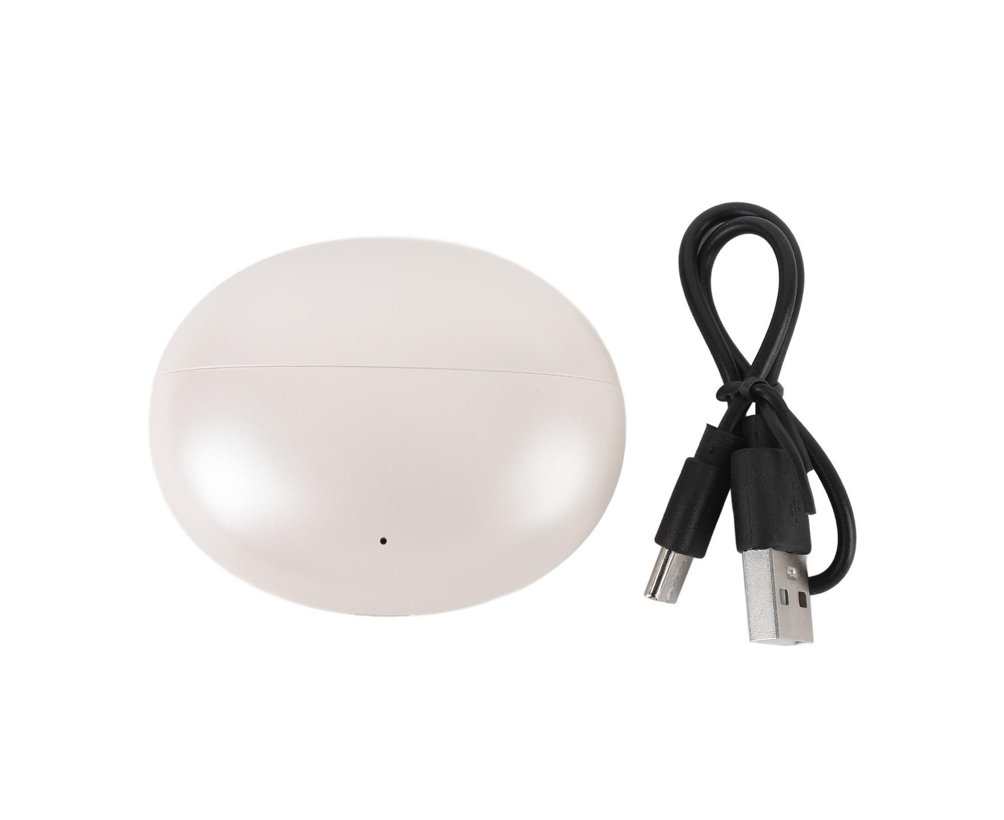 Language Translator Earbuds 144 Languages Bluetooth 5.49 Noise Cancellation Wireless Long Battery Life Translation Earphone in Real Time Milky White - Image 1