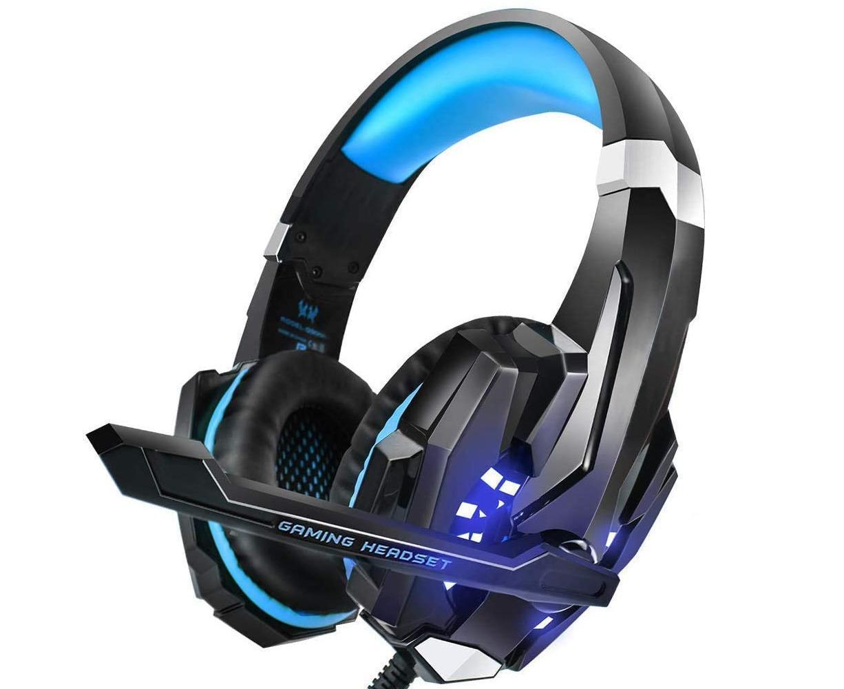 Gaming Headset - Noise Cancelling - Over Ear Headphones with Mic and LED Light - Image 2