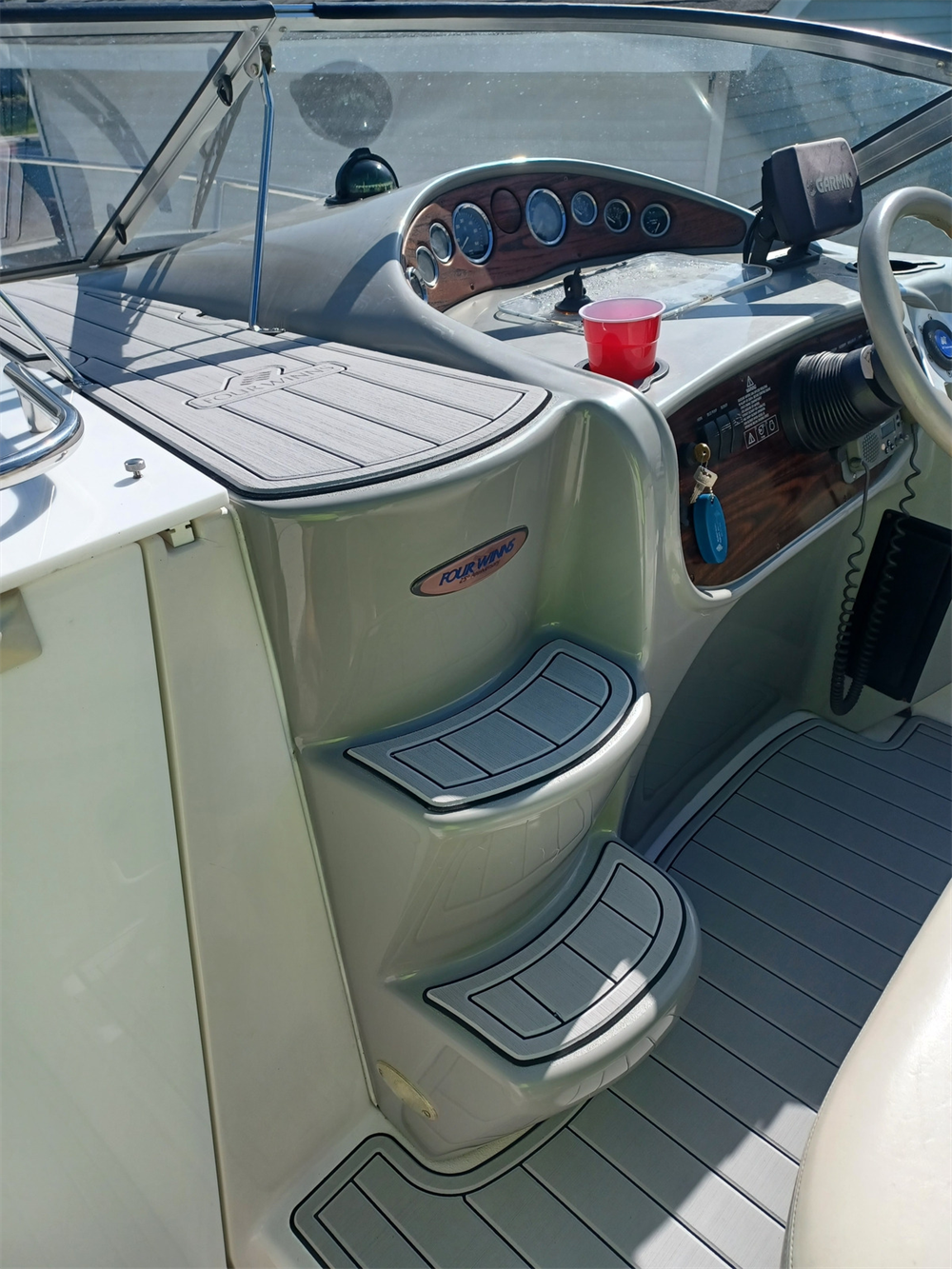 2004 Four Winns 248 Vista Swim Platform Cockpit Bow Pad Boat EVA Foam Faux Teak Deck Floor Mat SeaDek MarineMat Style Self Adhesive - Image 3