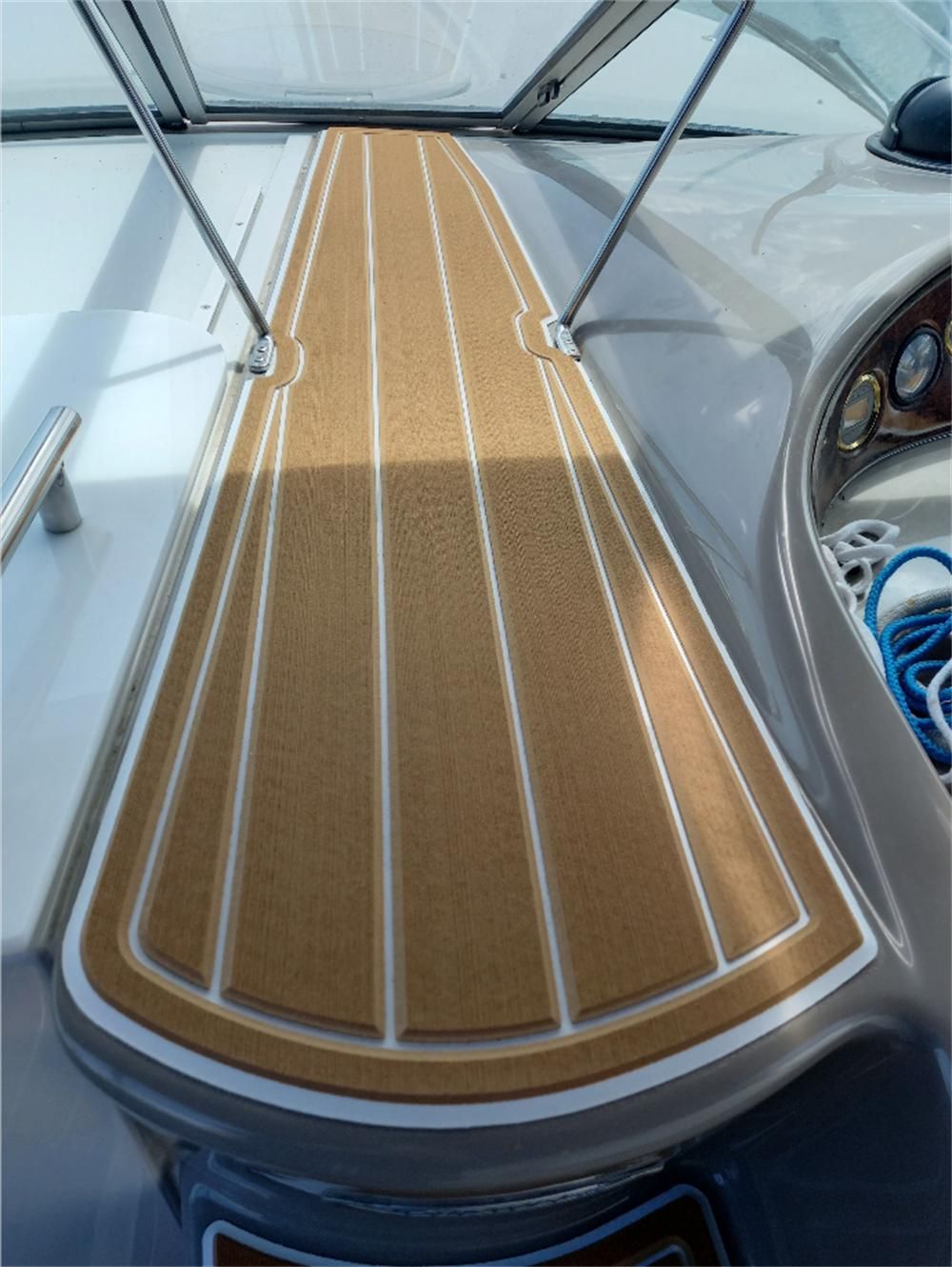 1999-2005 Four Winns 268 Vista Swim Platform Cockpit Boat EVA Foam Faux Teak Floor Pad Mat SeaDek MarineMat Gatorstep Style Self Adhesive - Image 6