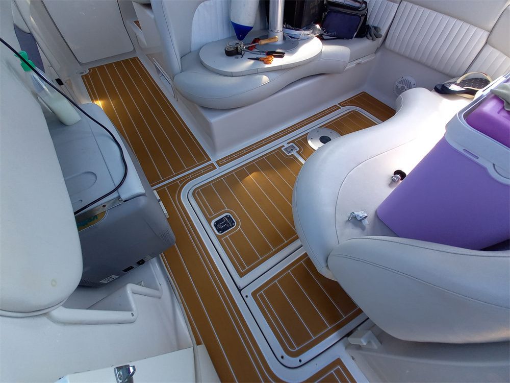 1999-2005 Four Winns 268 Vista Swim Platform Cockpit Boat EVA Foam Faux Teak Floor Pad Mat SeaDek MarineMat Gatorstep Style Self Adhesive - Image 7