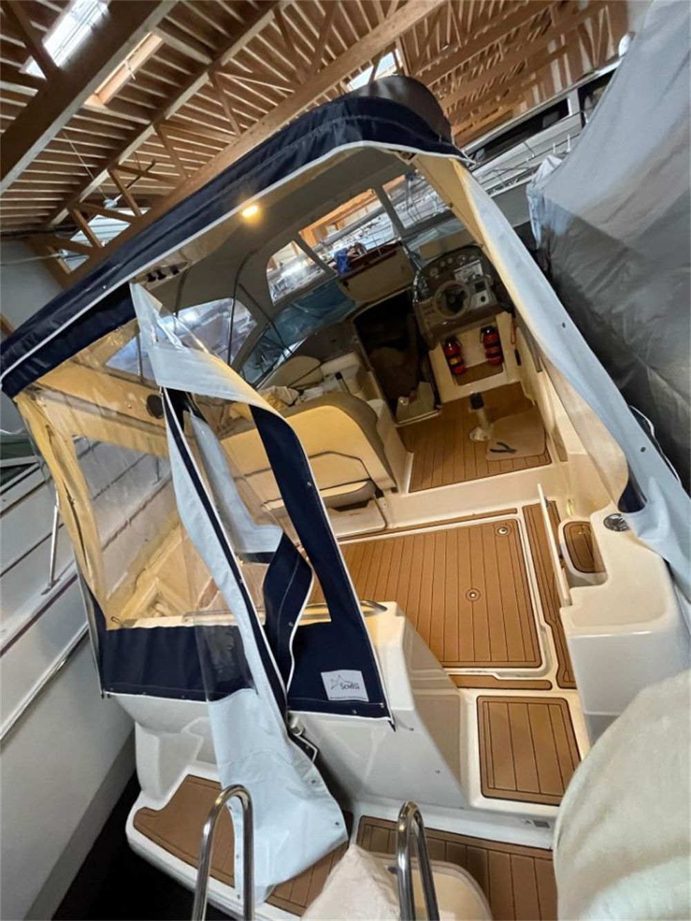 1999 Bayliner 2855 Swim Platform Cockpit Boat EVA Foam Faux Teak Deck Floor Pad Mat SeaDek MarineMat Gatorstep Style Self Adhesive - Image 6