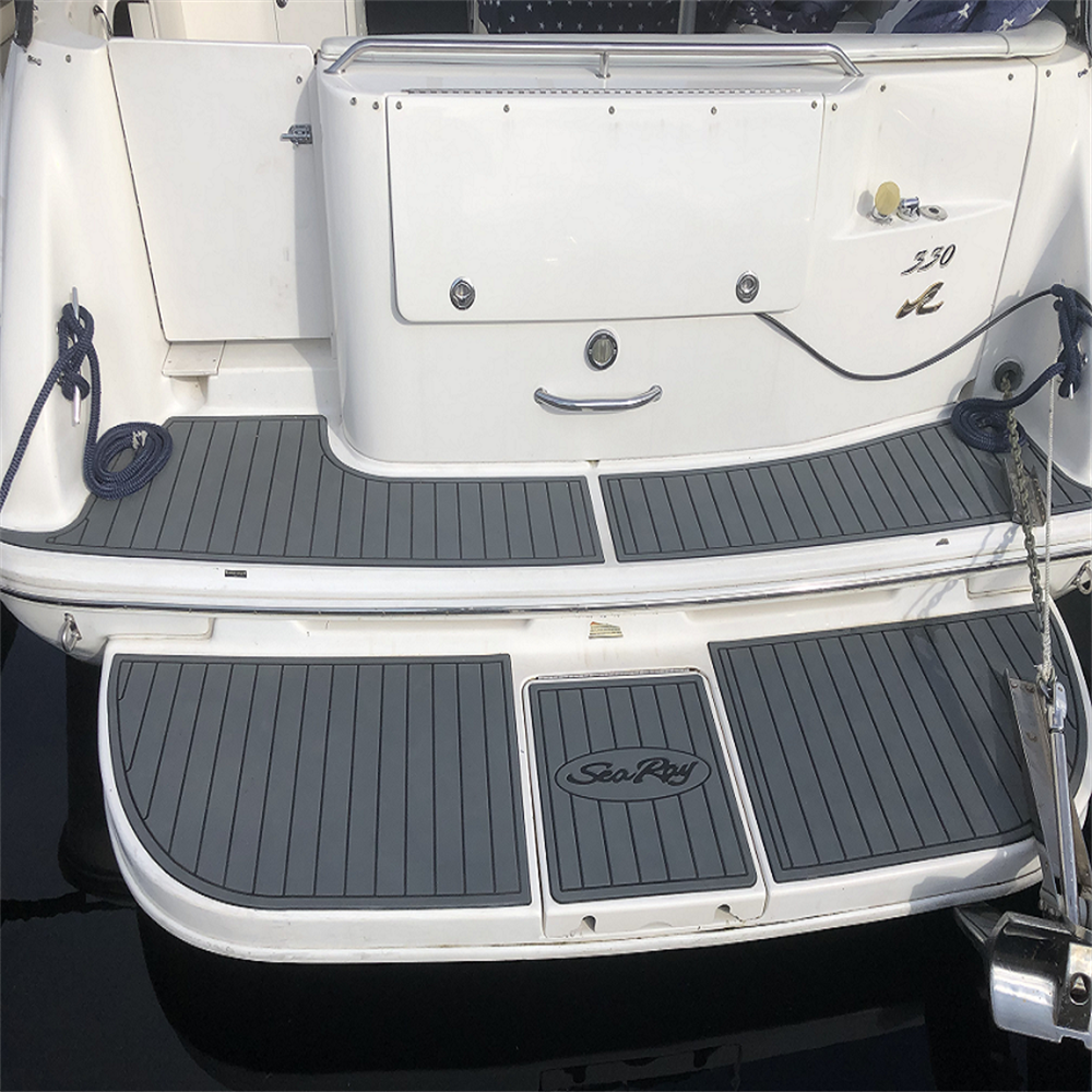 1995-1999 Sea Ray Sundancer 330 Swim Platform Cockpit Pad Boat EVA Foam Faux Teak Floor SeaDek MarineMat Gatorstep Style Self Adhesive - Image 2
