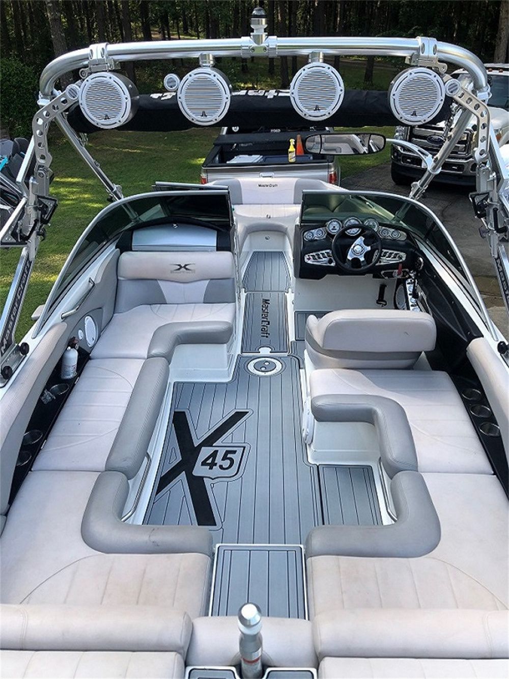 2005-2013 Mastercraft X45 Cockpit Pad Boat EVA Foam Faux Teak Deck Floor Mat SeaDek MarineMat Gatorstep Style Self Adhesive - Image 2